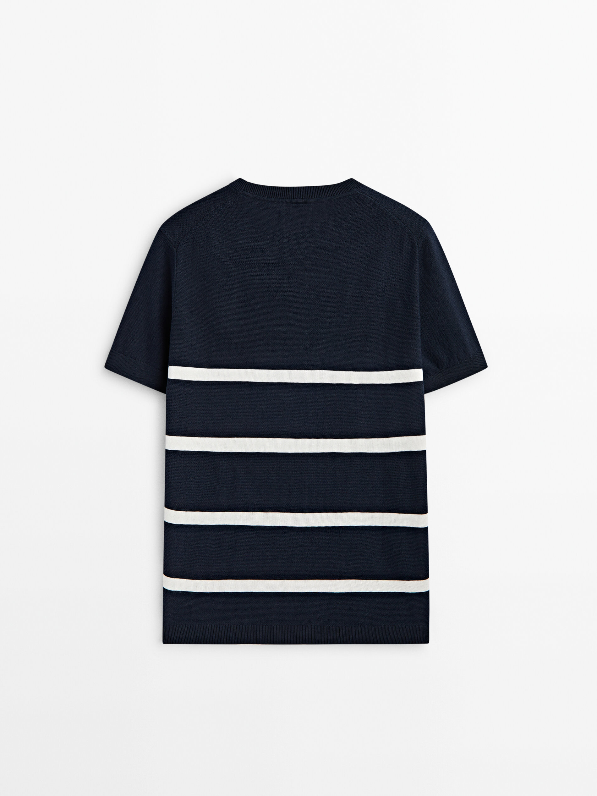 Jersey punto estructura rayas - AZUL MARINO