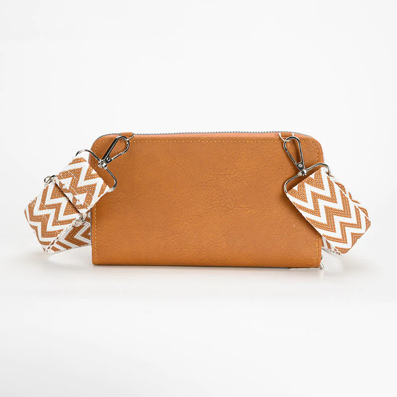 Crossbody Phone Bag Detachable Wide Strap Wallet For Women