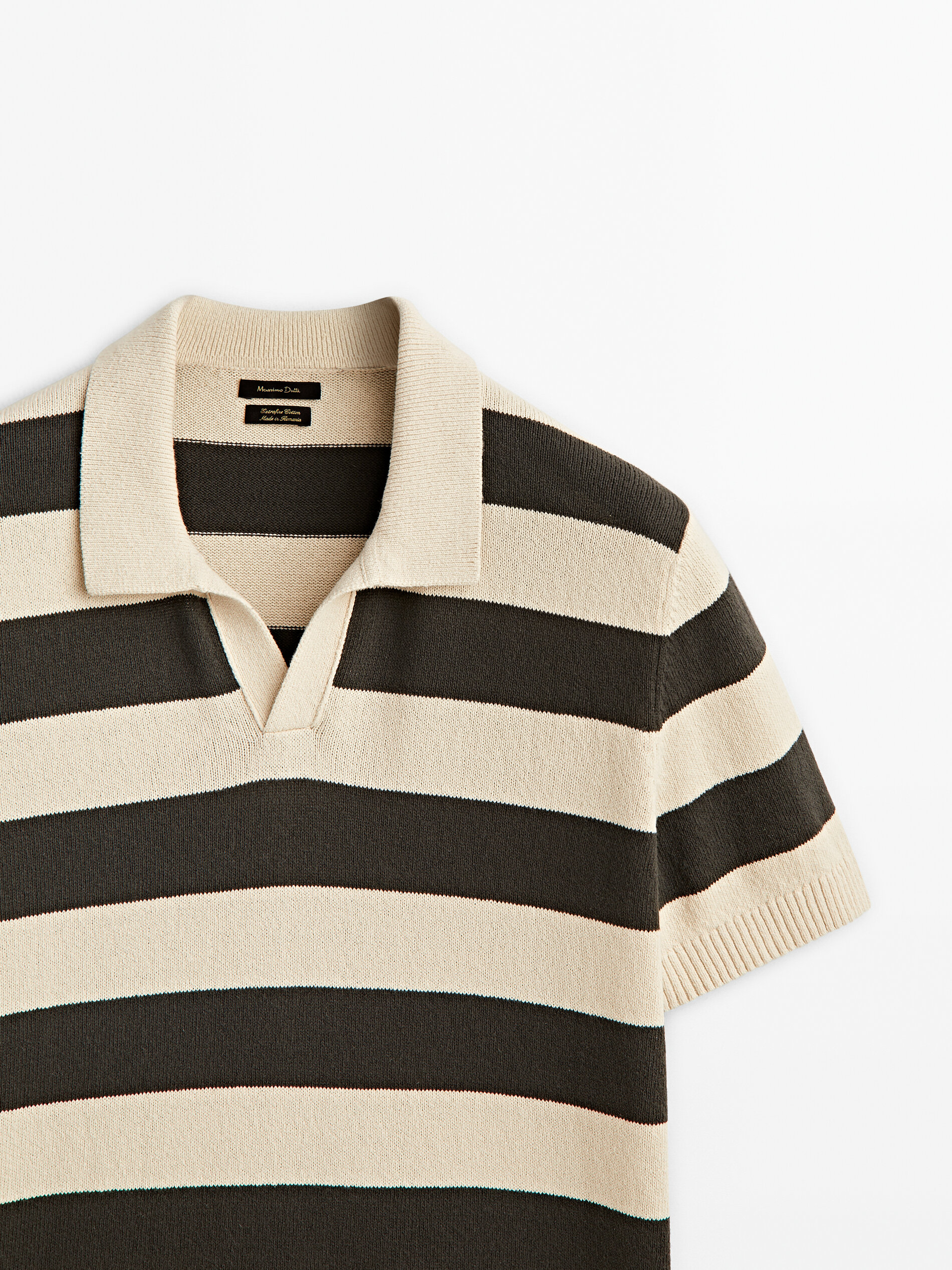 Jersey polo rayas manga corta - GRIS ANTRACITA