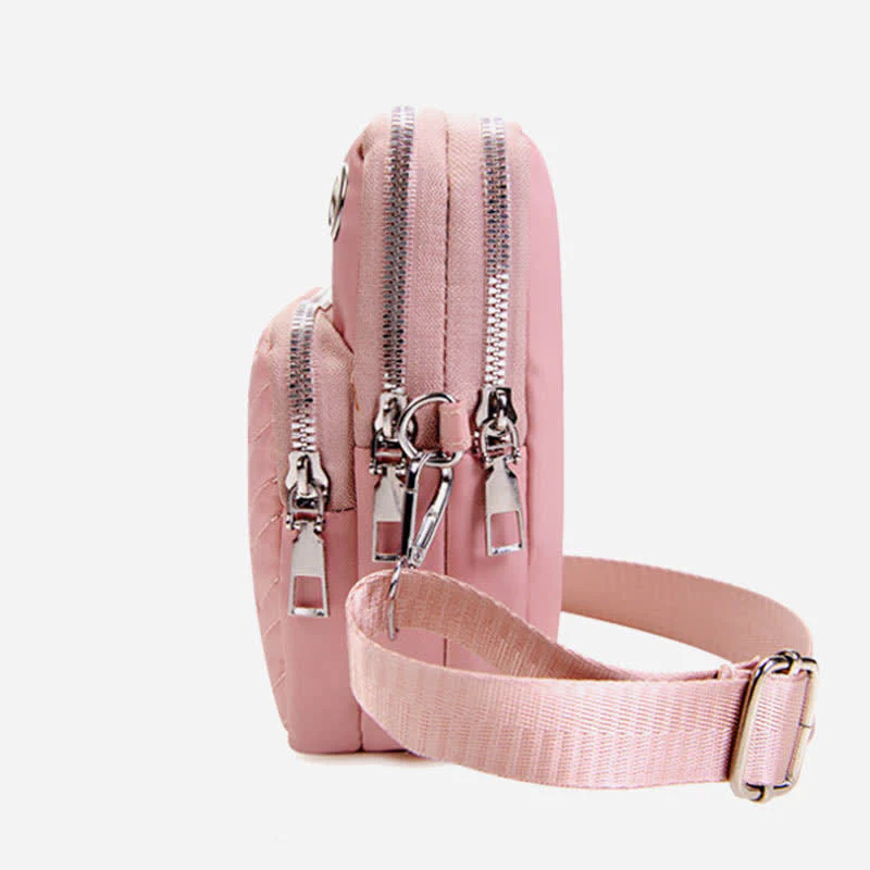 Double Compartment Cellphone Crossbody Mini Bag Lightweight Cute Shoulder Purses