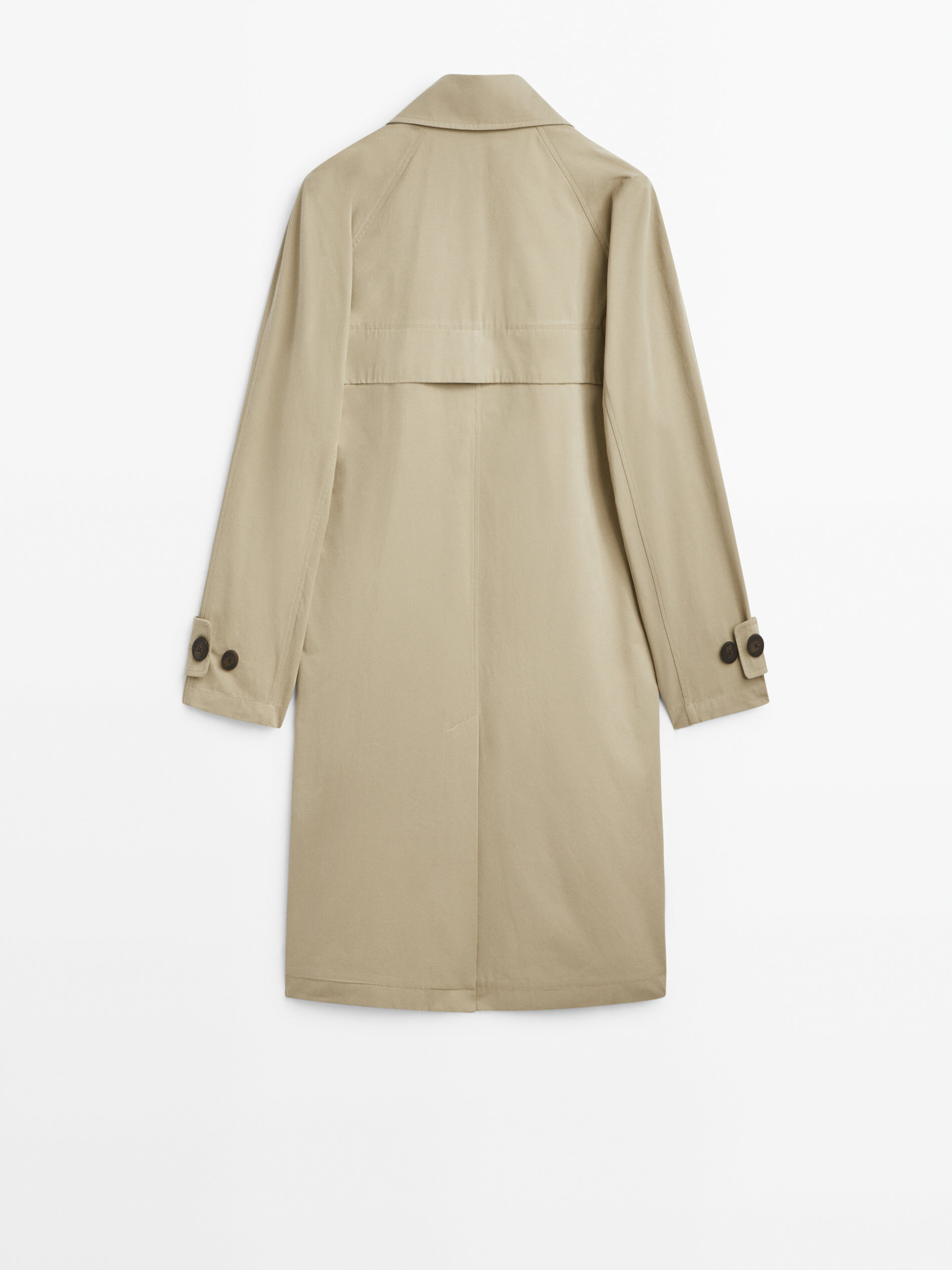 Chaqueta trench con algodón - BEIGE