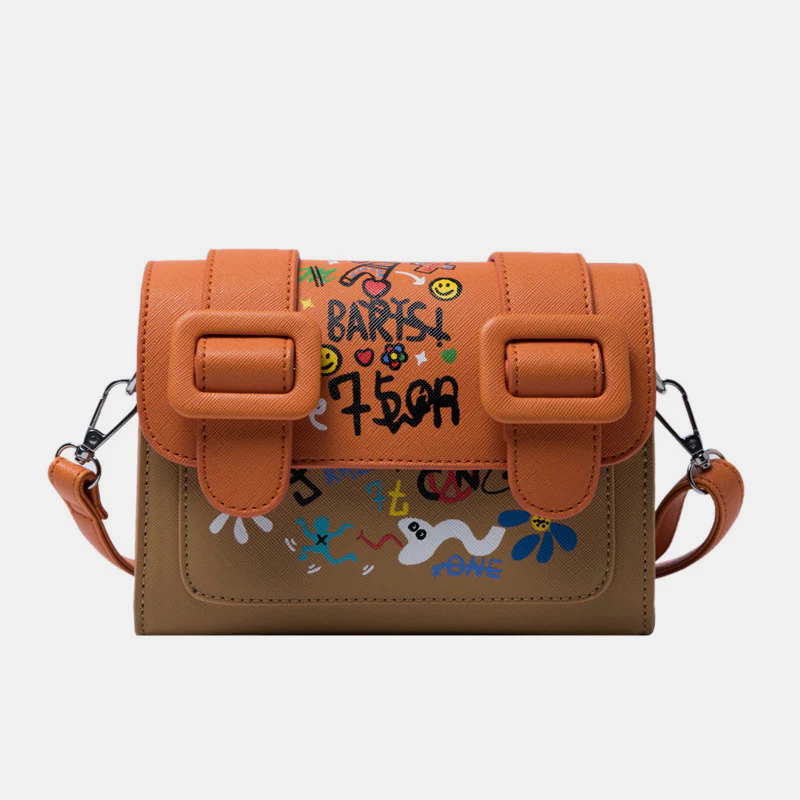 Graffiti Small Phone Purse Fashion Crossbody Shoulder Bag Handbag