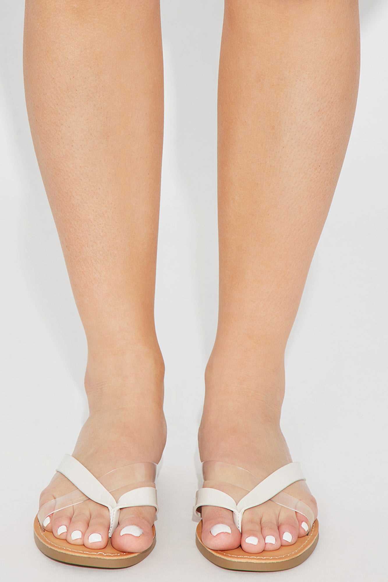 Madilyn Strappy Flip Flops   Off White