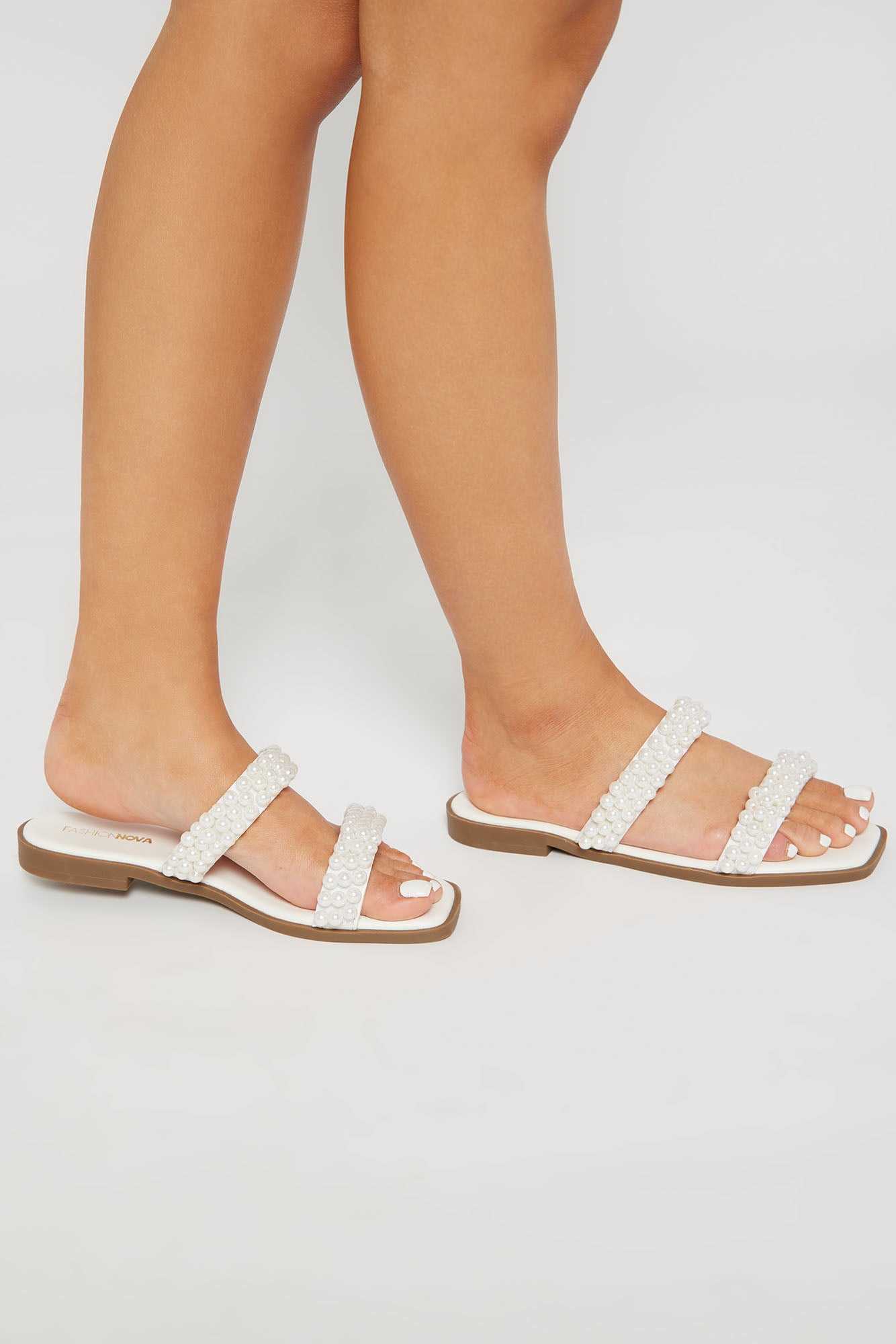 Hello Cutie Flat Sandals   White