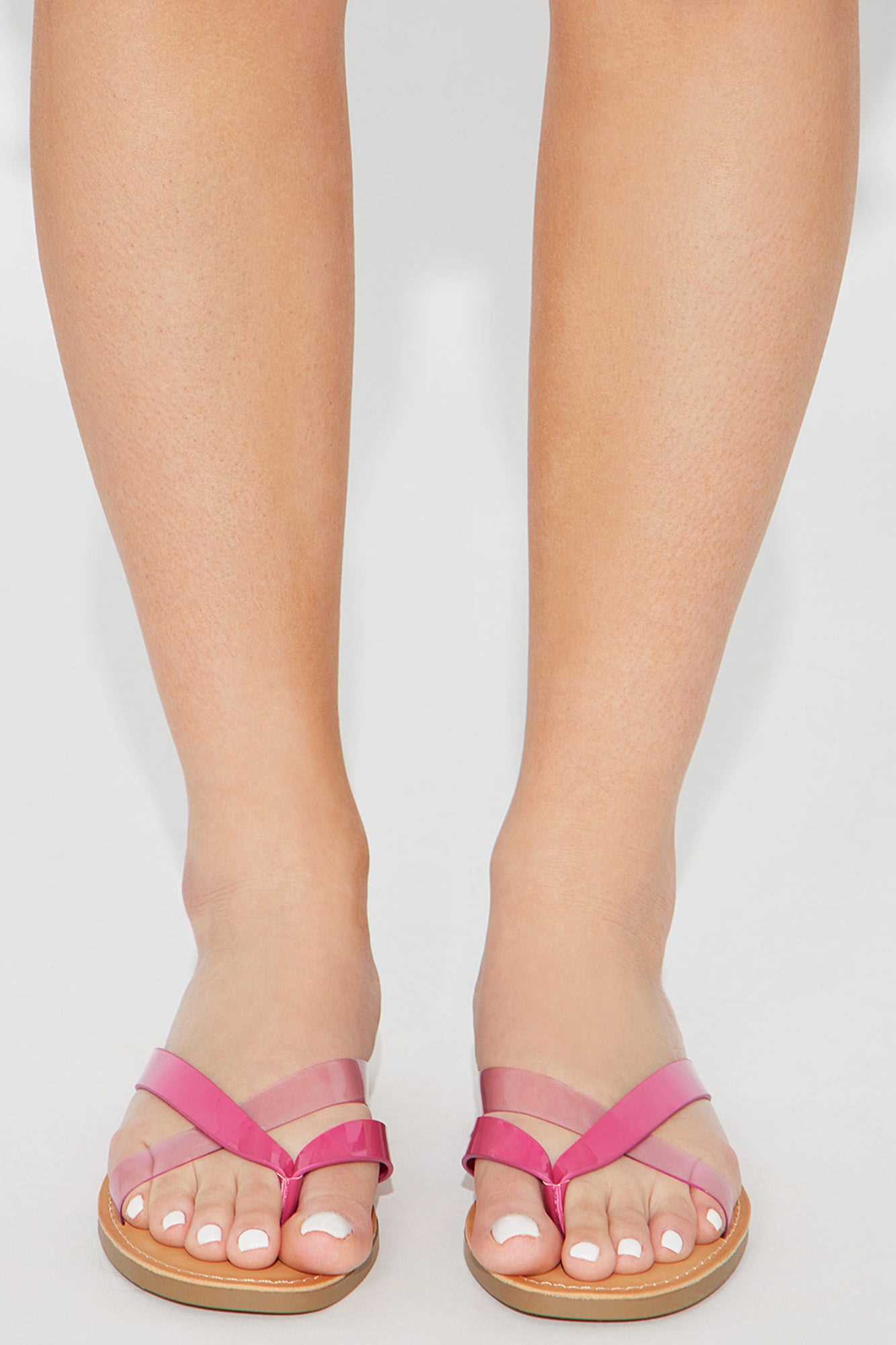 Madilyn Strappy Flip Flops   Hot Pink