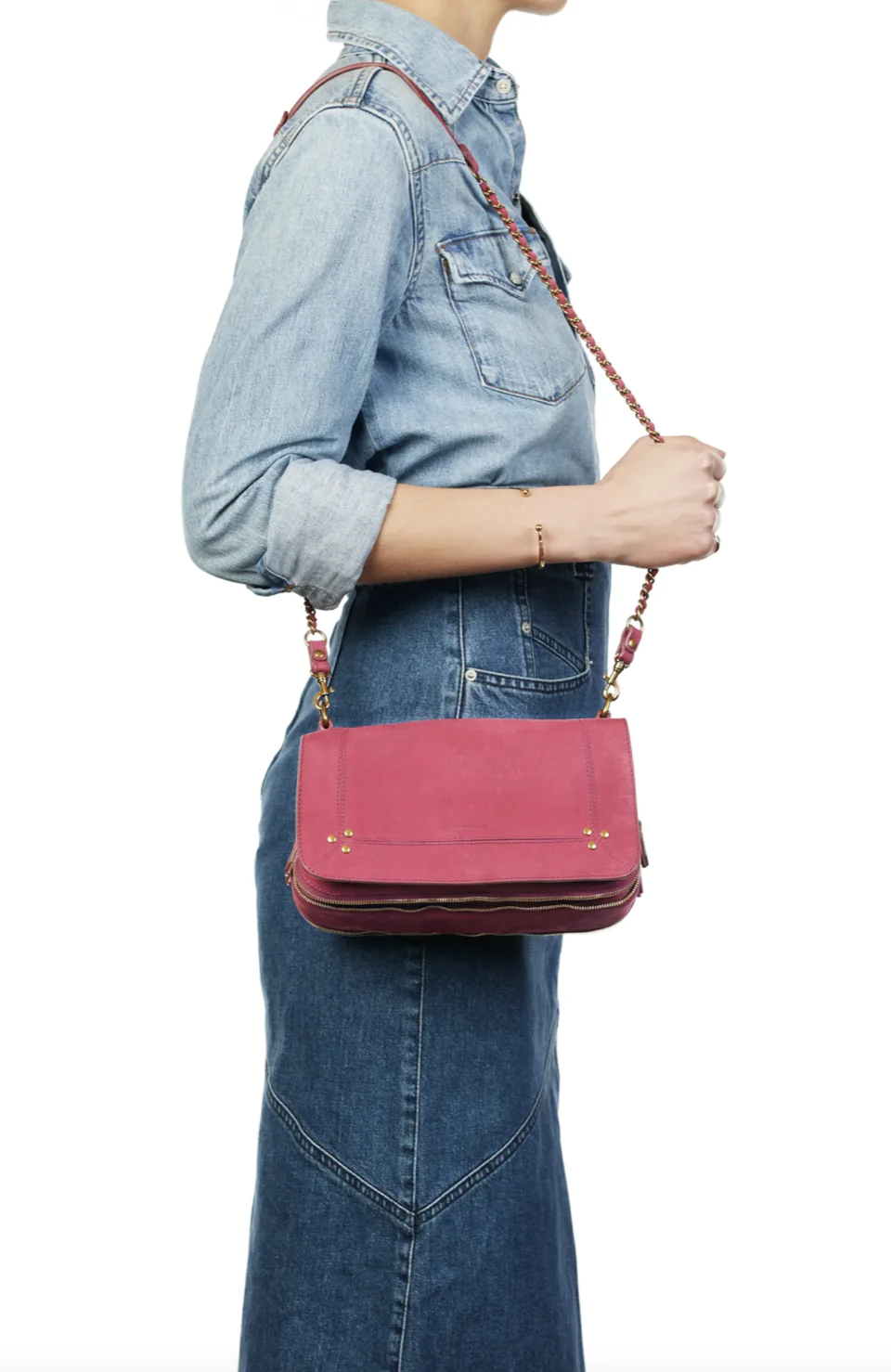 JEROME DREYFUSS - Bobi - Imprim�� Croco Framboise