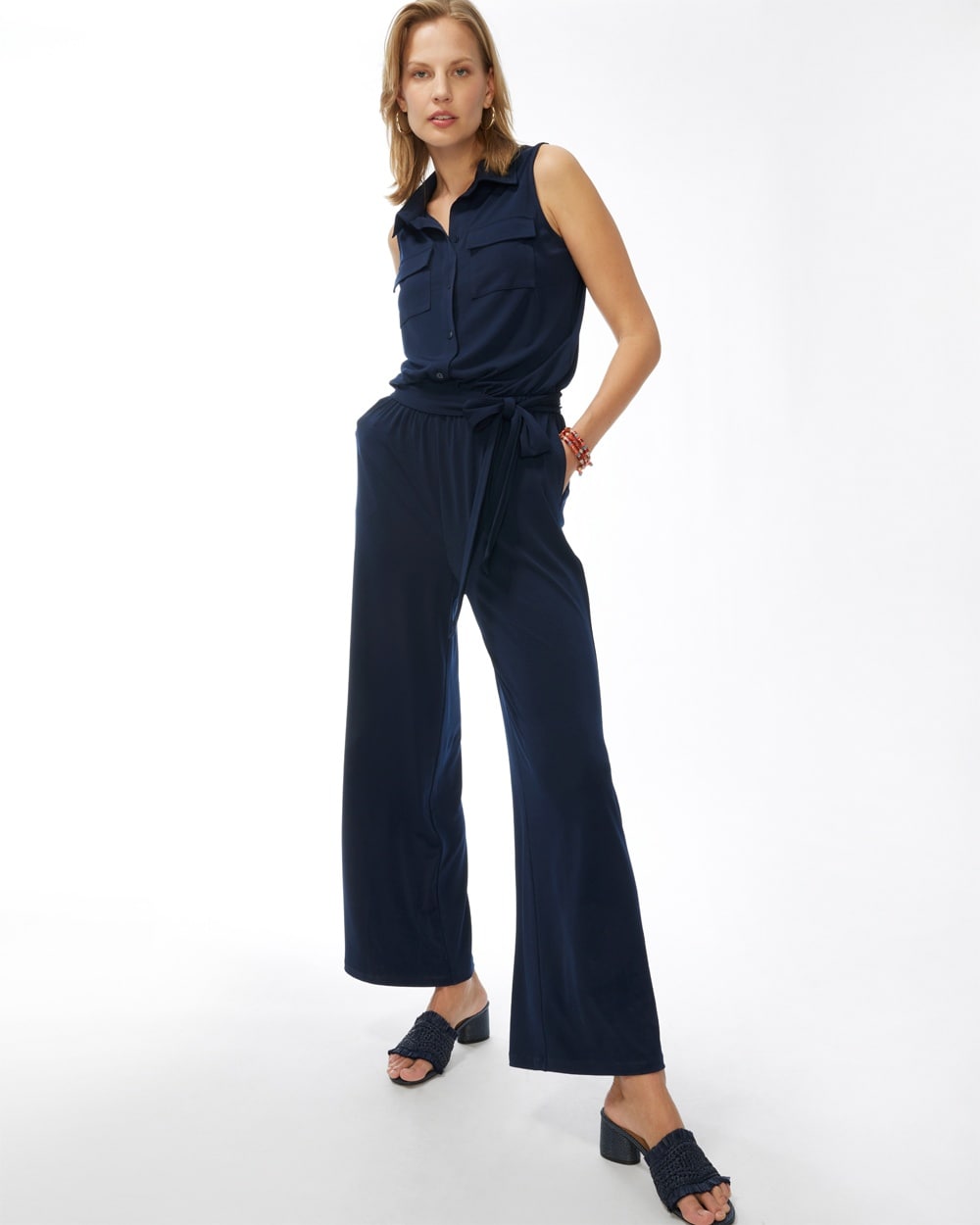 Sleeveless Utility Jumpsuit Classic Navy