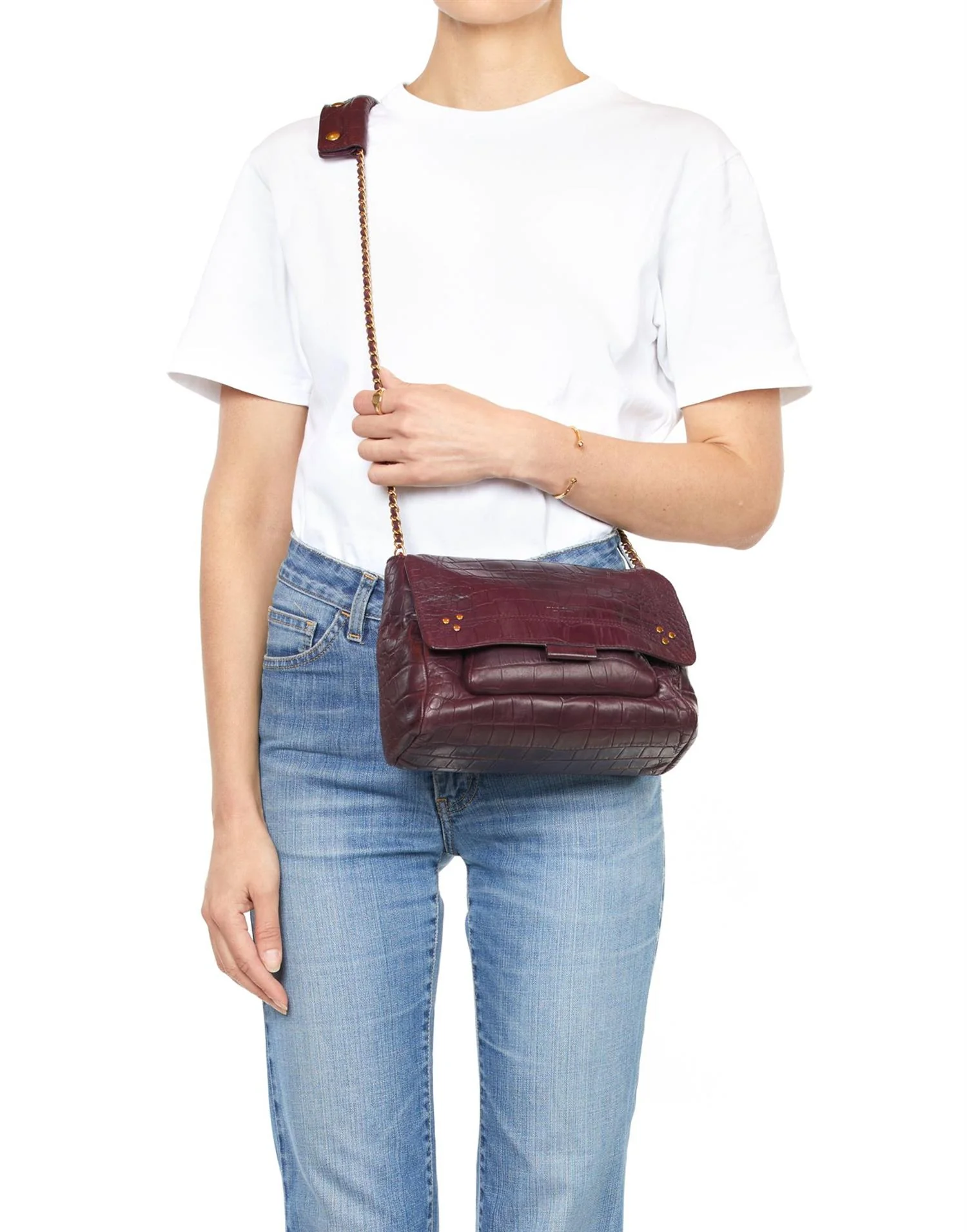 JEROME DREYFUSS - Lulu M - Croco Aubergine