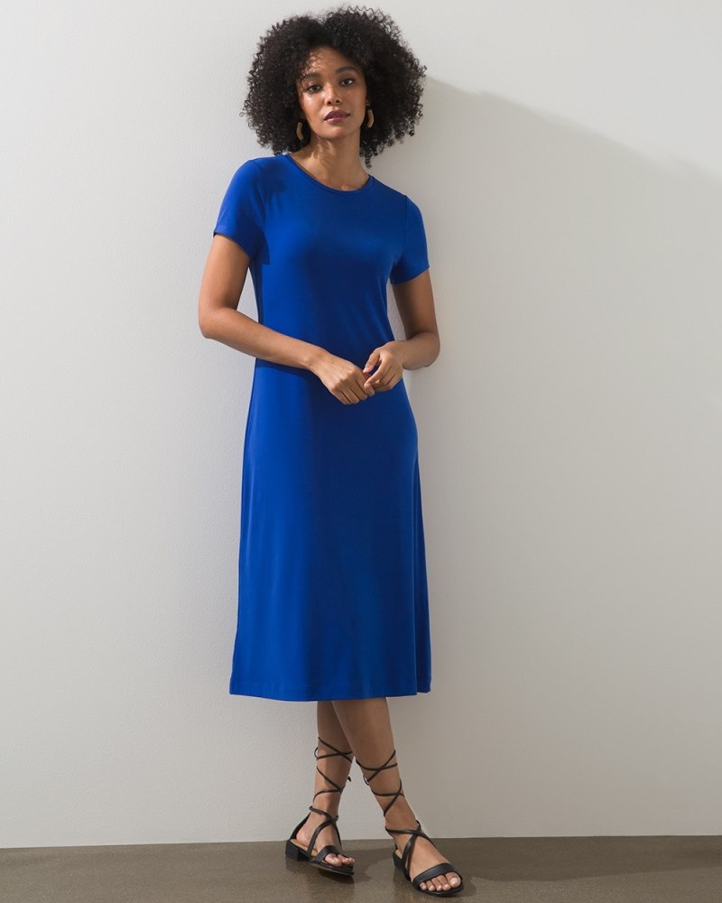 T-Shirt Midi Dress Rich Cobalt