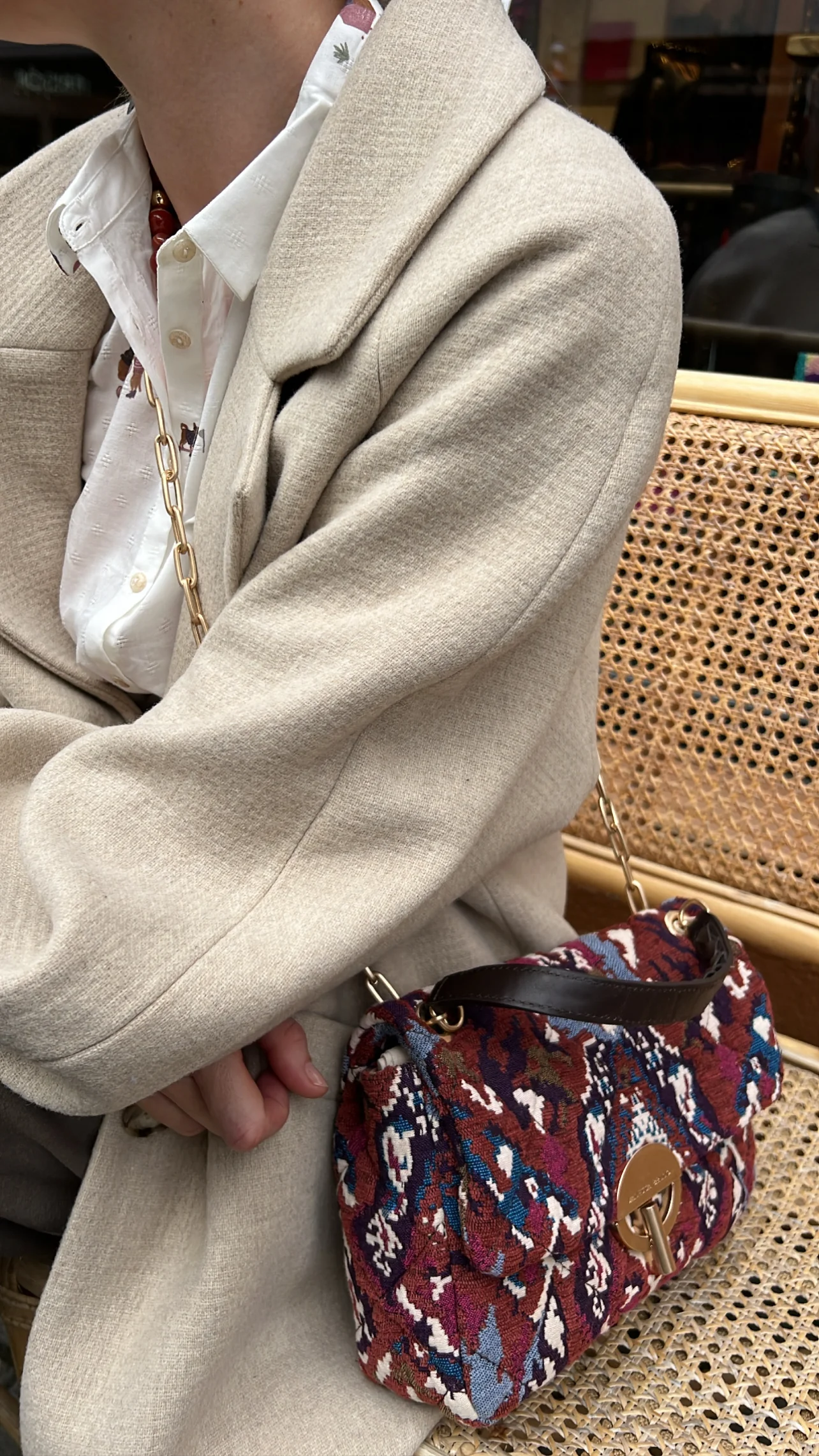 VANESSA BRUNO - Moon Bag Cotton - Multicolour