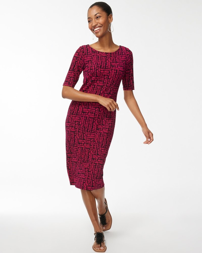 Travelers Pebble Print Dress Botanic Berry