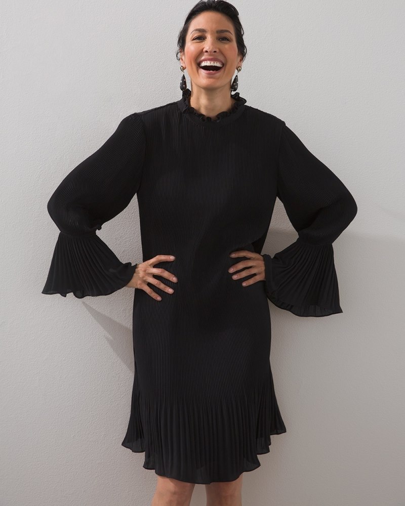 Black Label Crinkle Dress Black