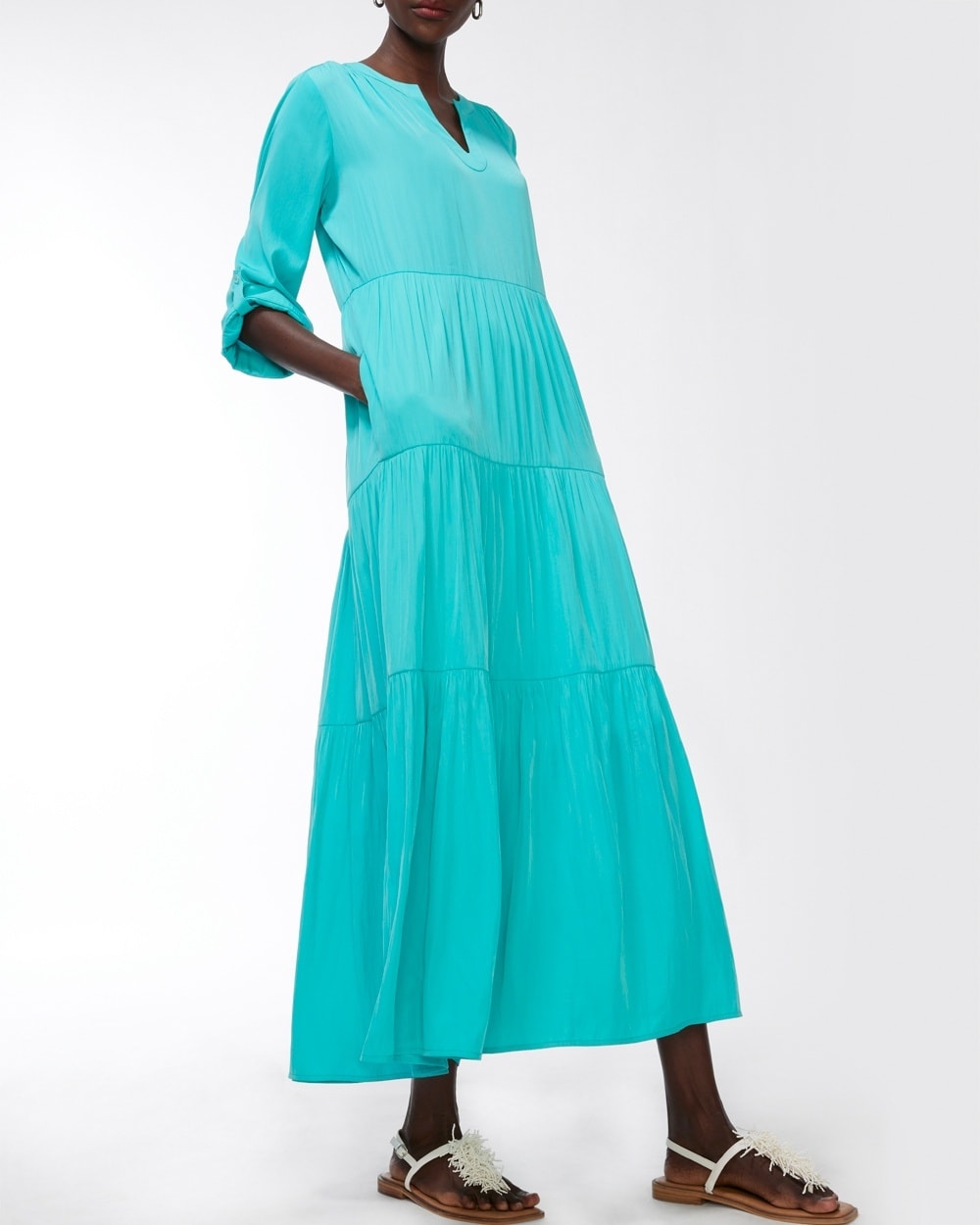 Tiered Maxi Sundress Black