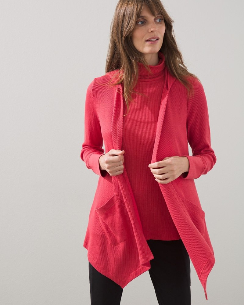 Zenergy Waffle Knit Cardigan Chrysanthemum