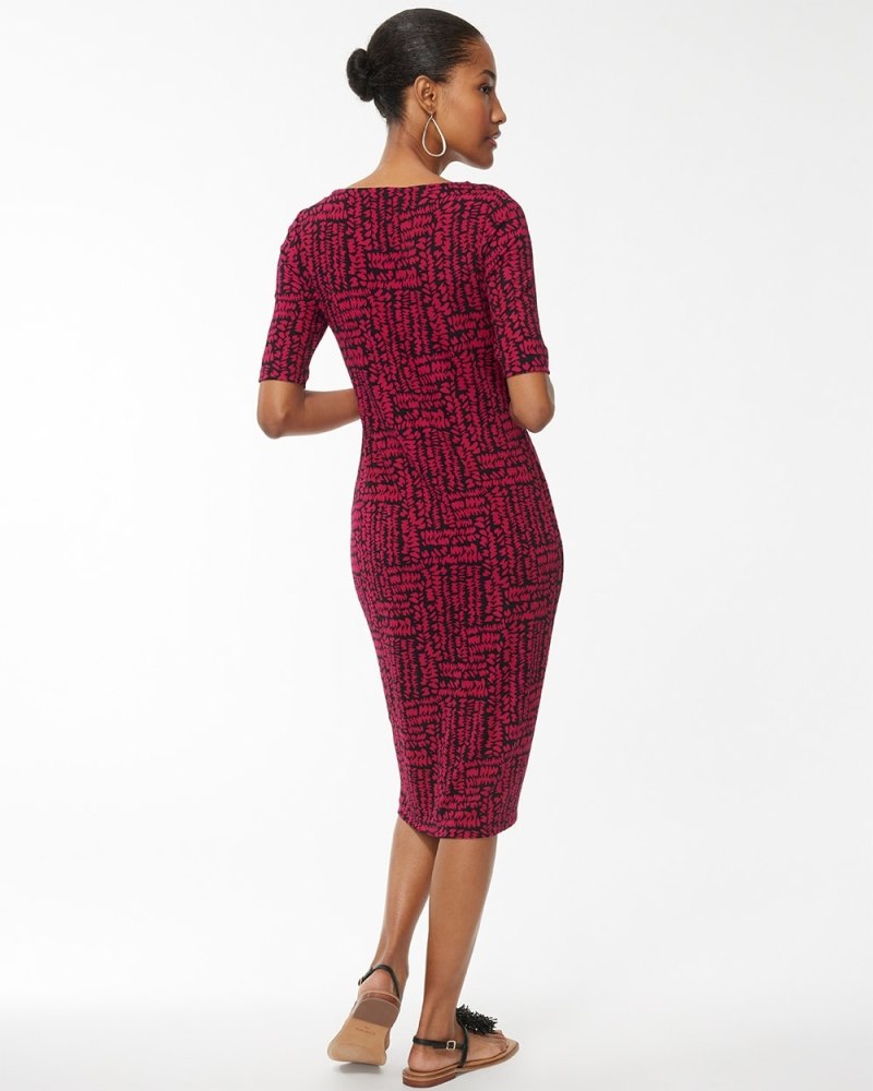 Travelers Pebble Print Dress Botanic Berry