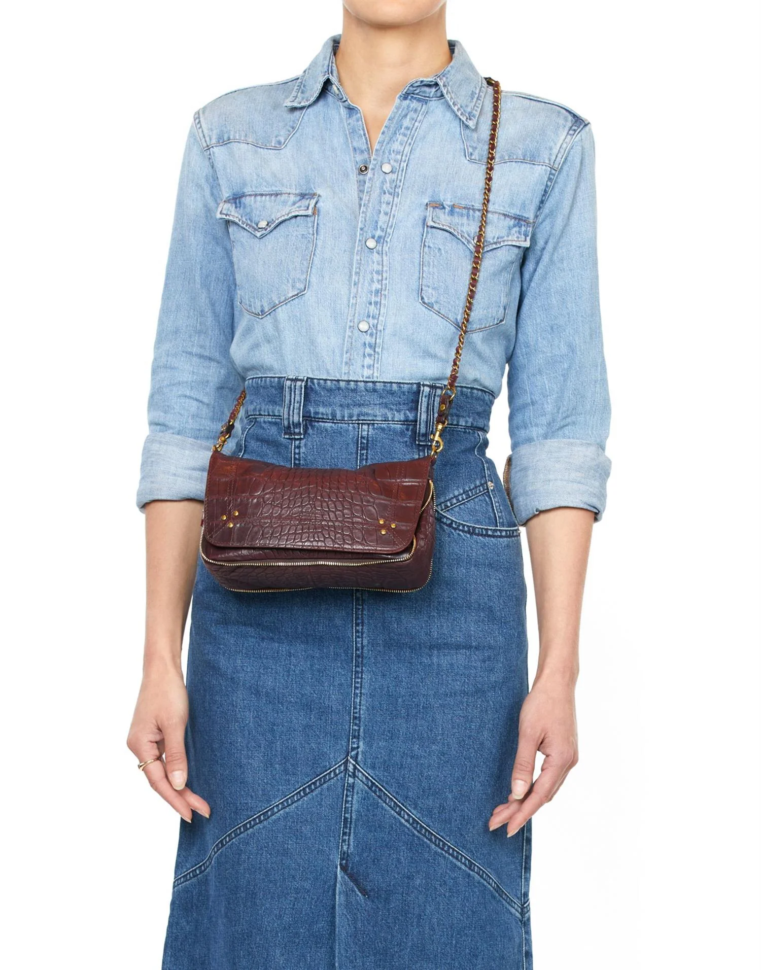 JEROME DREYFUSS - Bobi S - Croco Aubergine