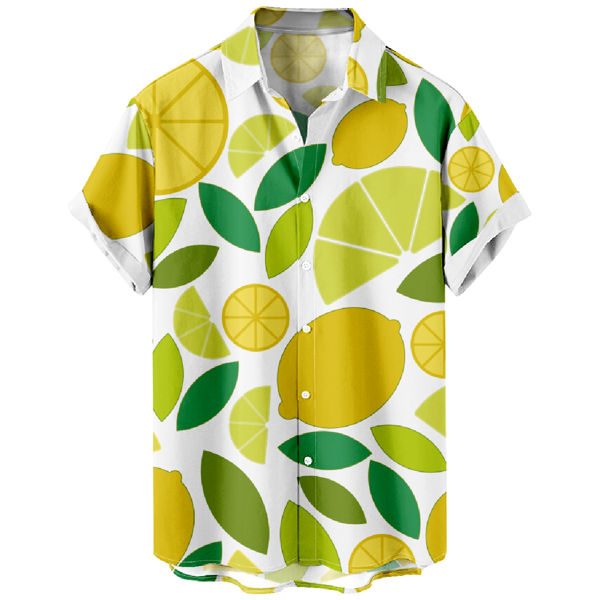 Lemon Button Up Shirt Hawaiian Shirt Men's Short Sleeve Shirt Summer Tops