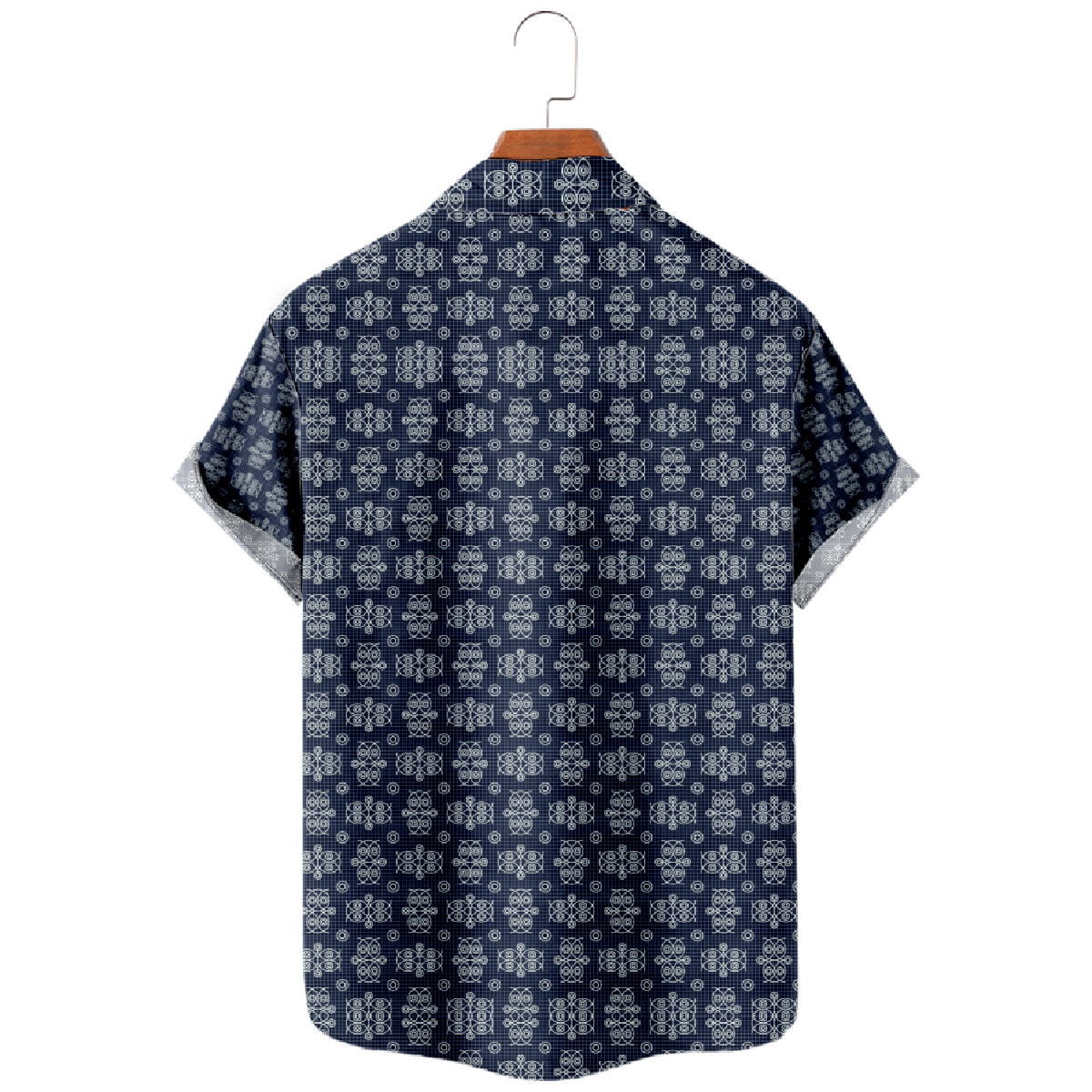 Owl Pattern Print Button Up Shirt Men's Owl Hawaiian Shirt Short Sleeve