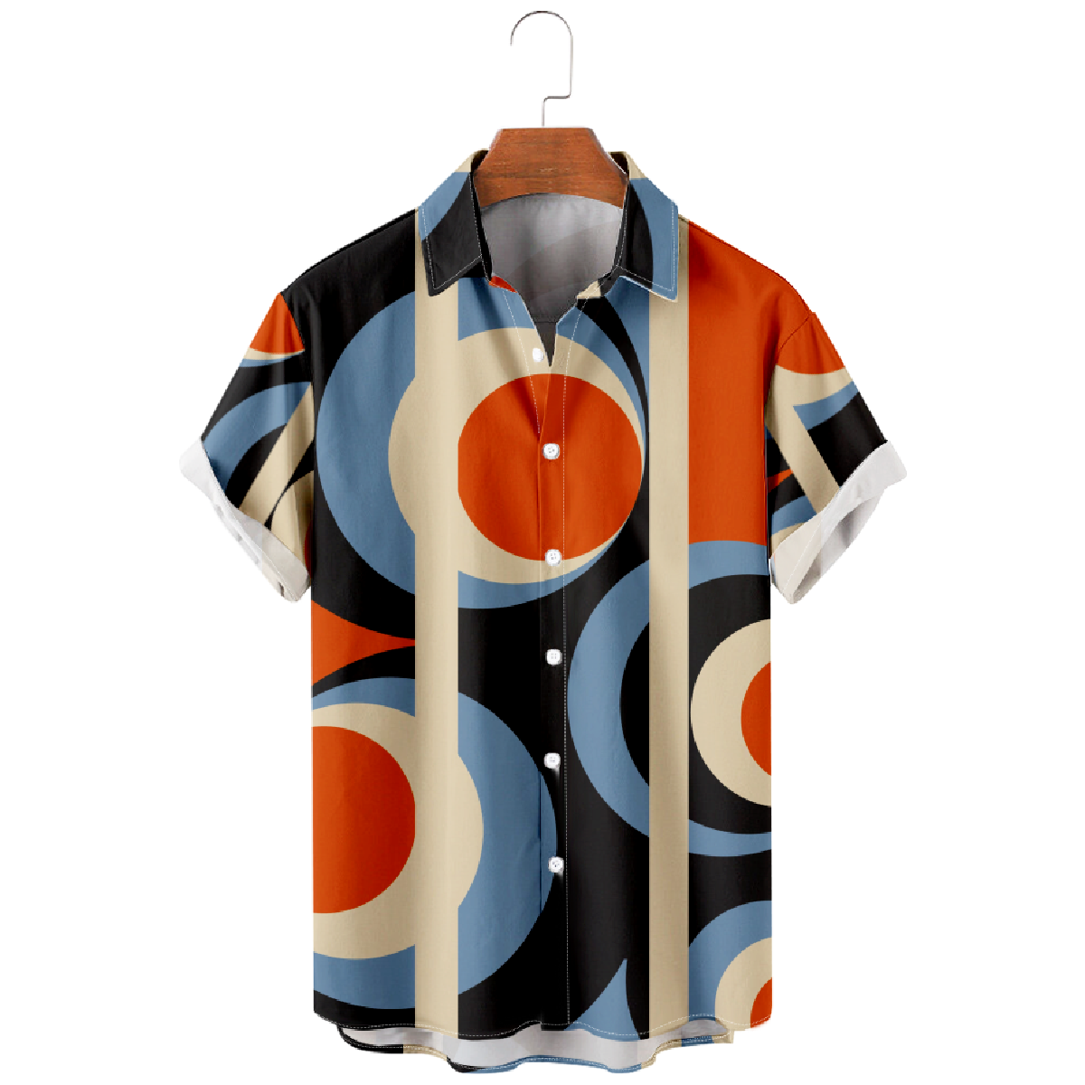 Bauhaus Button Up Shirt Mens Vintage Short Sleeve Shirt Regular Fit Pop Shirt