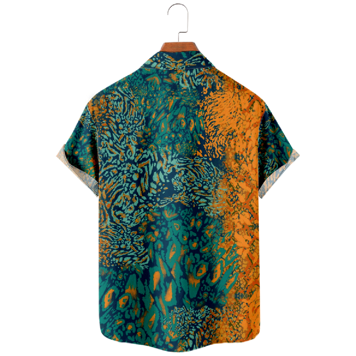 Woodpeckers Button Up Shirt Mens Short Sleeve Shirt Woodpeckers Graphic Print