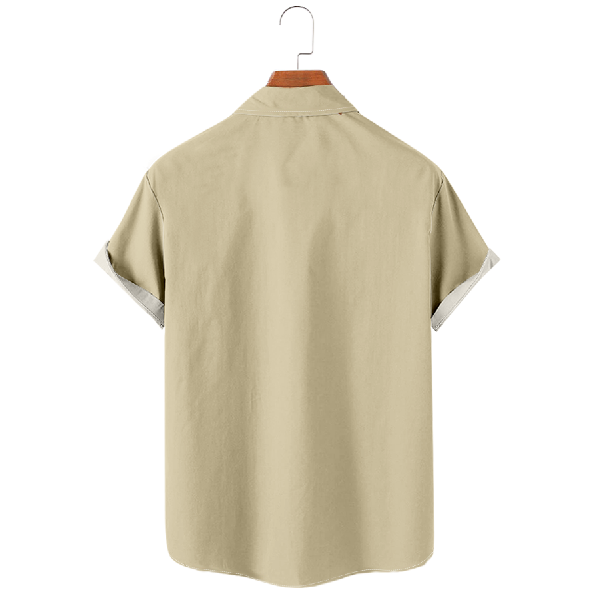 Fox and Nature Button Up Shirt Mens Short Sleeve Shirt Autuman Leaves and Fox Graphic Print