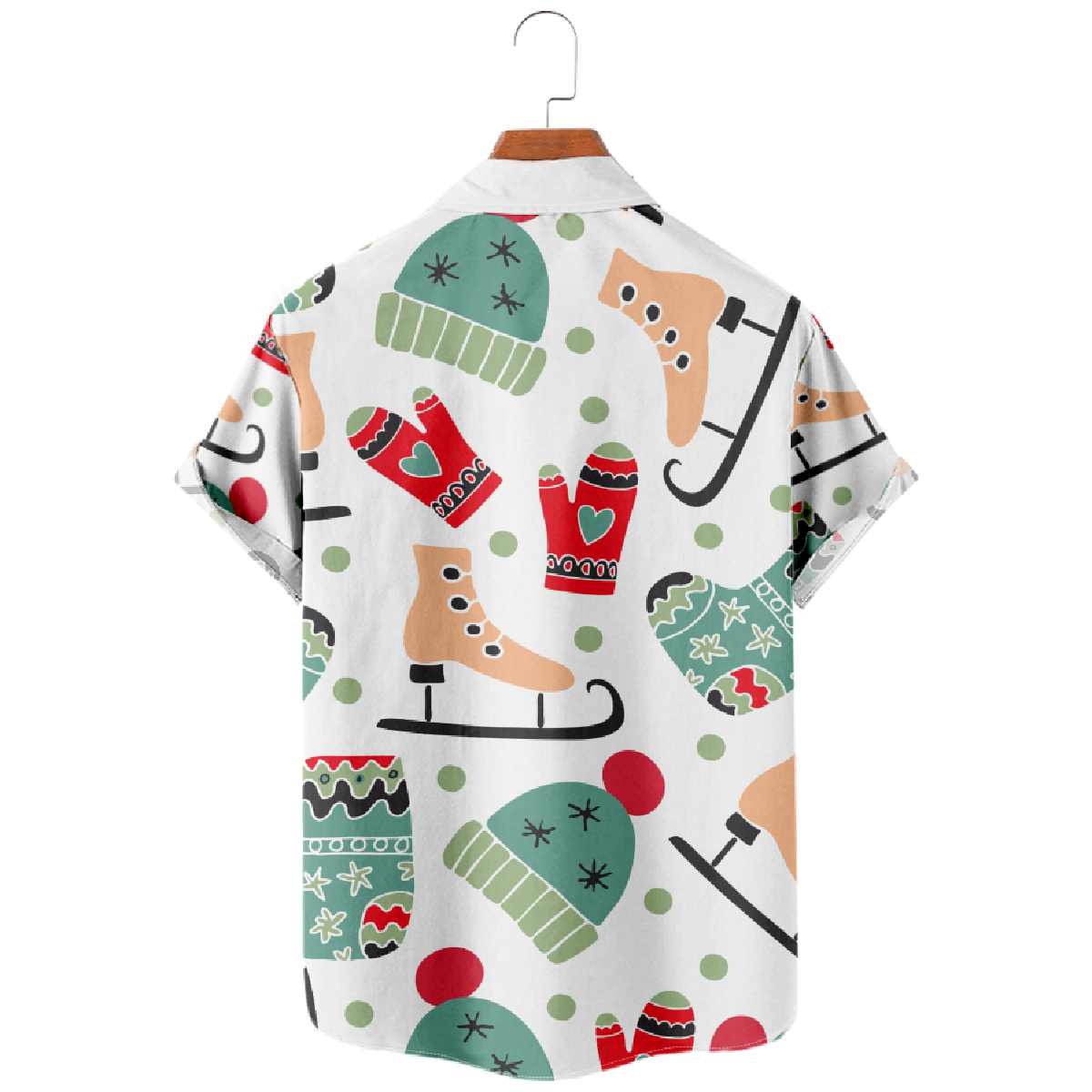 Christmas Hawaiian Shirt Men's Button Up Shirt Short Sleeve Regular Fit