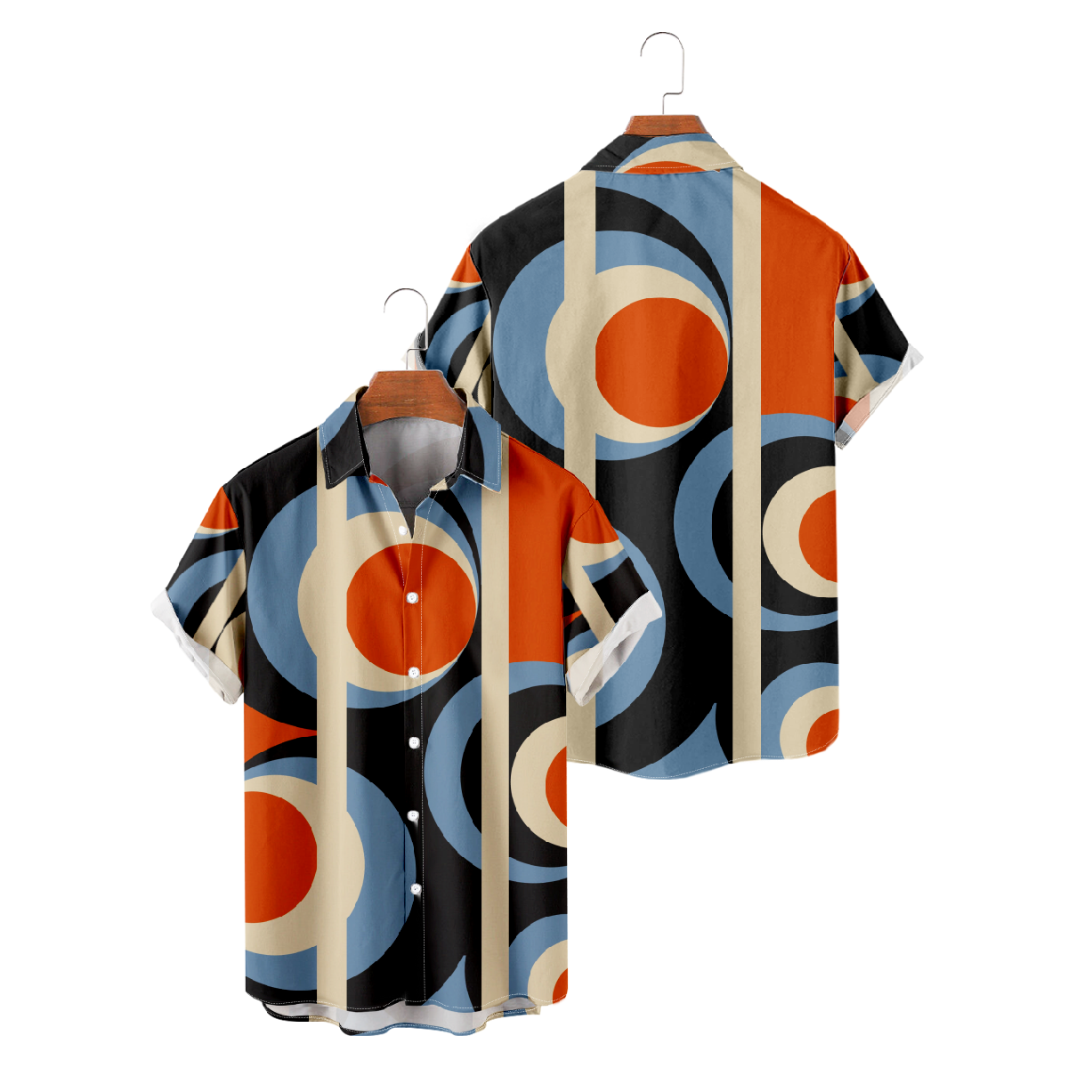 Bauhaus Button Up Shirt Mens Vintage Short Sleeve Shirt Regular Fit Pop Shirt