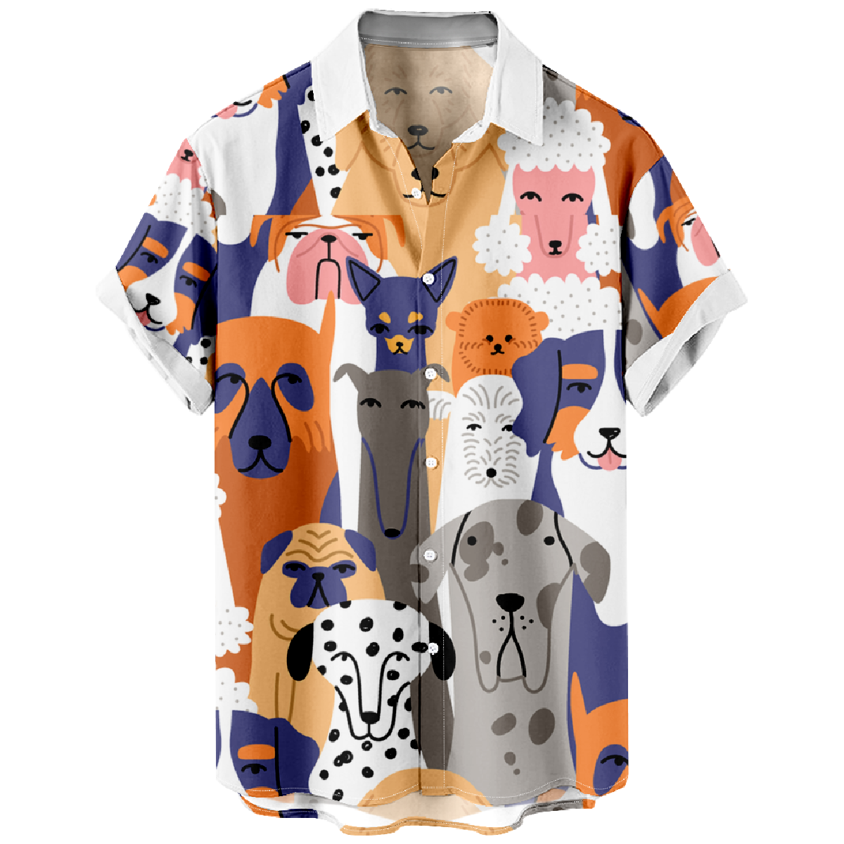 Dog Hawaiian Shirt Men's Short Sleeve Shirt Summer Tops