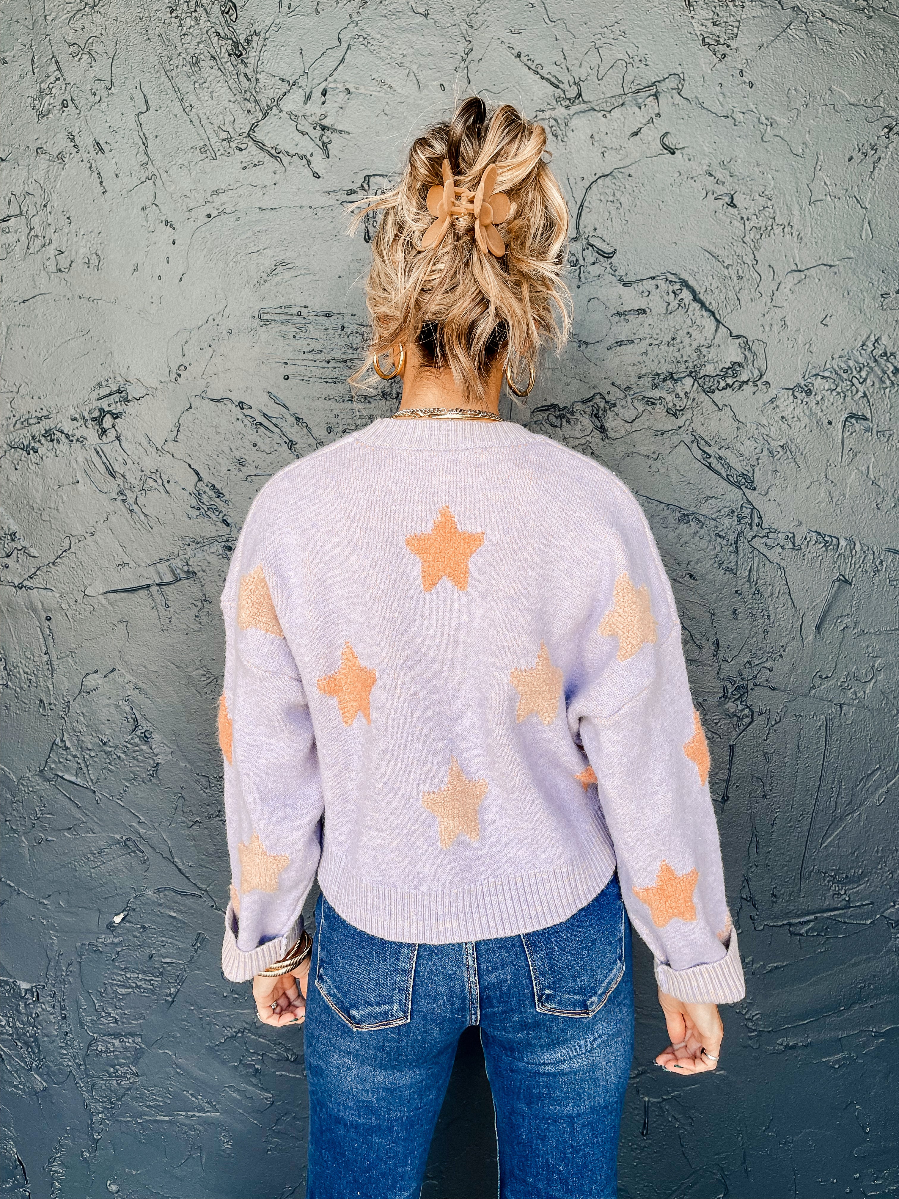 Gone Stargazing Cropped Sweater