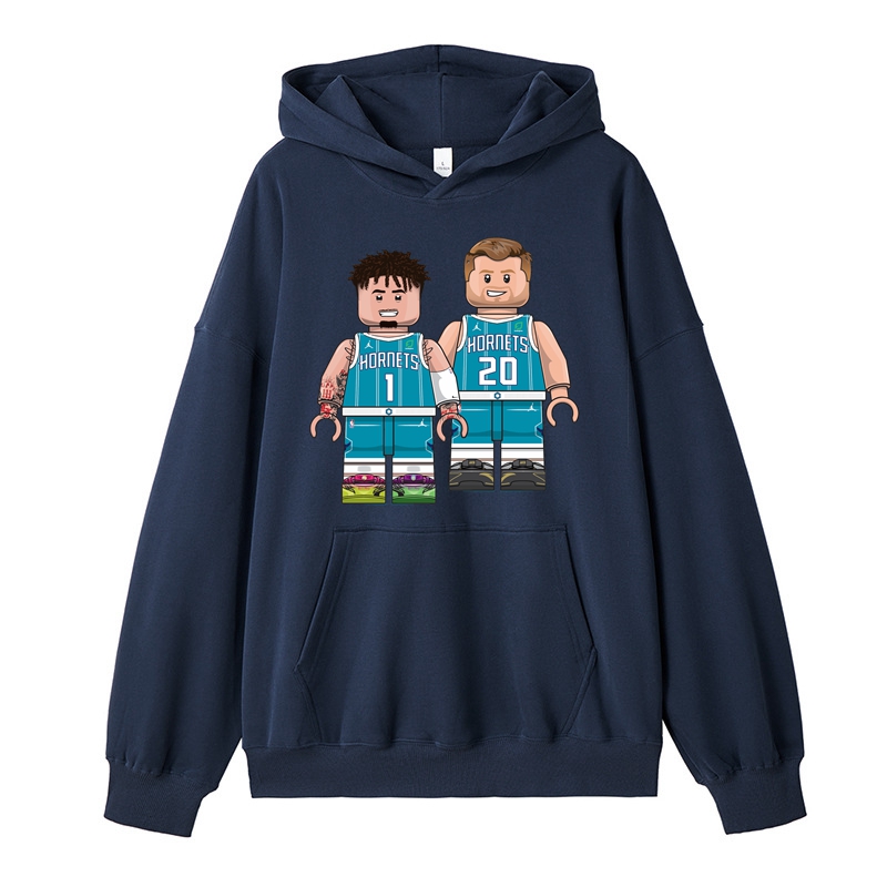 Charlotte Basketball Hoodie Men's Professional Basketball Team Hoodie Cotton Hoodie