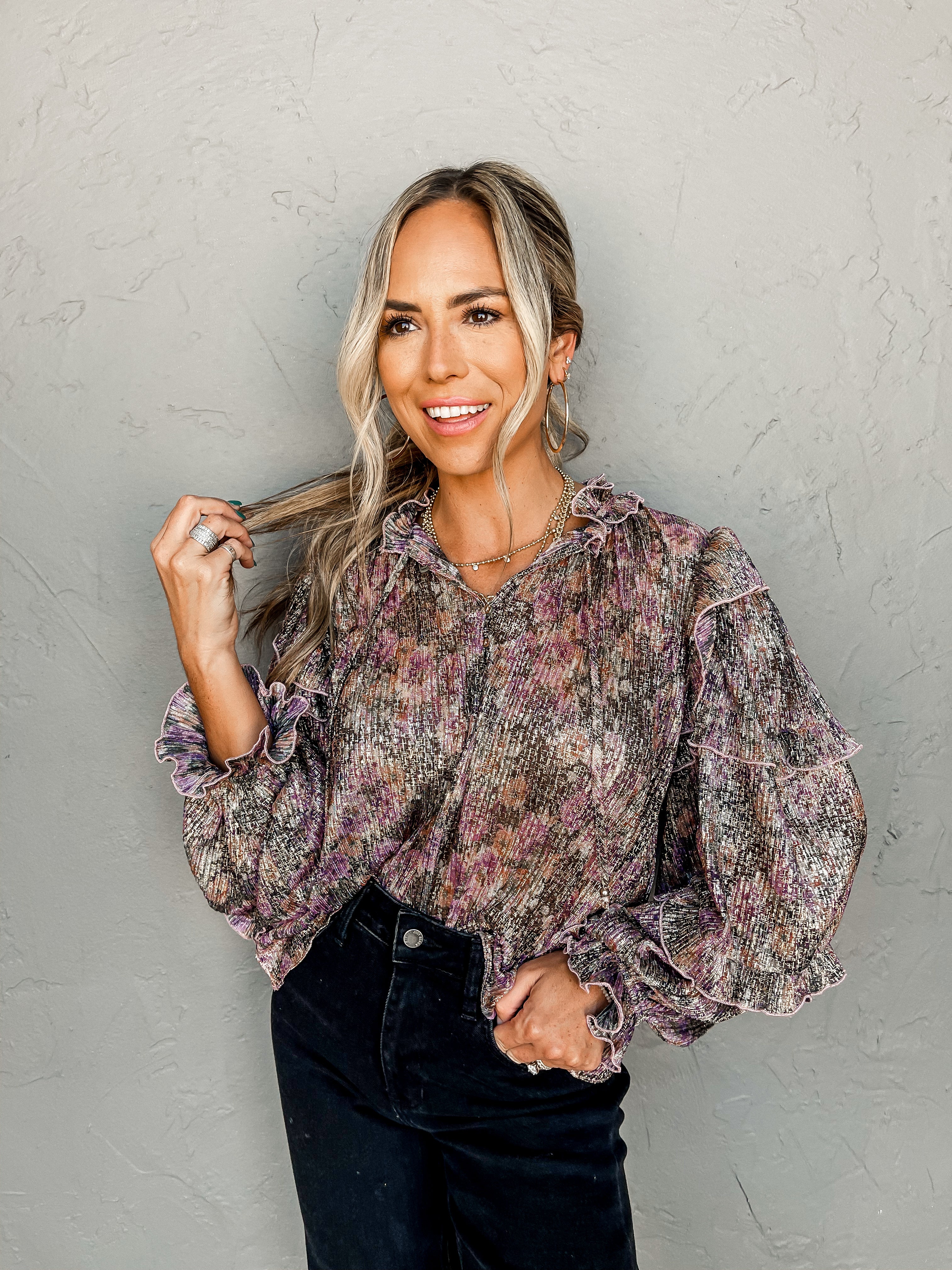 All Dressed Up Ruffle Sleeve Top