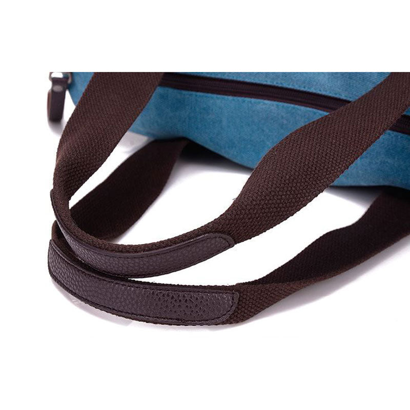 Unisex Canvas Multiple-pockets Shoulder Bag Handbags Travel Totes Purses