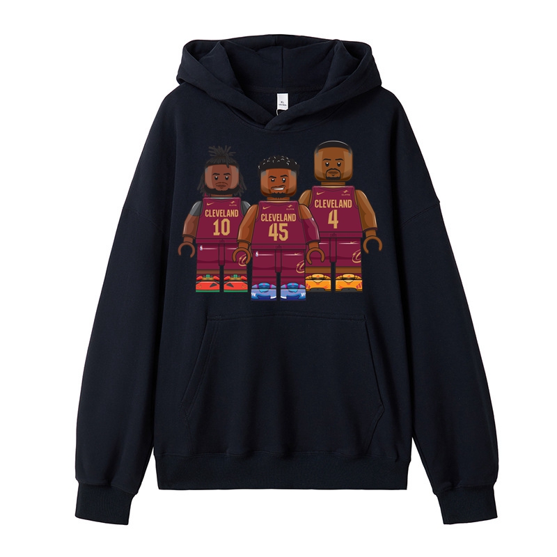 Cleveland Basketball Hoodie Men's Professional Basketball Team Hoodie Cotton Hoodie