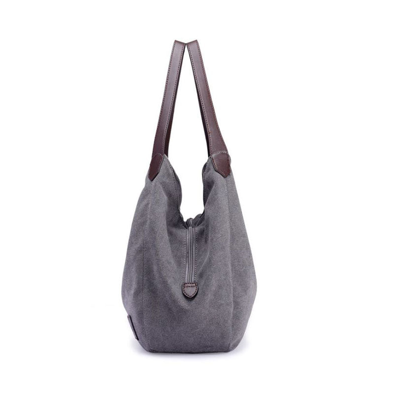Canvas Hobo Bag Top Handle Handbag Travel Bag Shopping Bag for Women