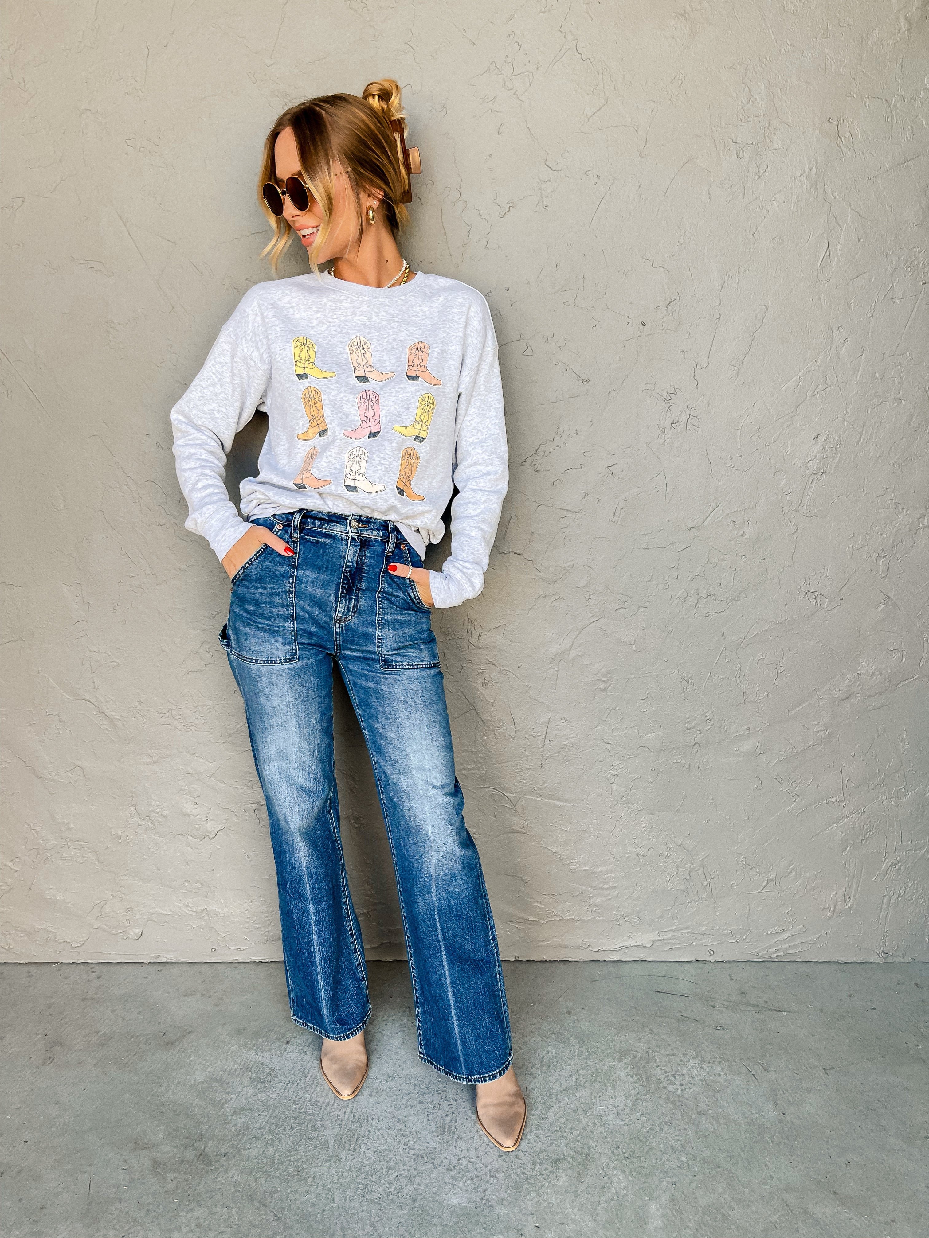 Cowgirl Boots Graphic Sweatshirt