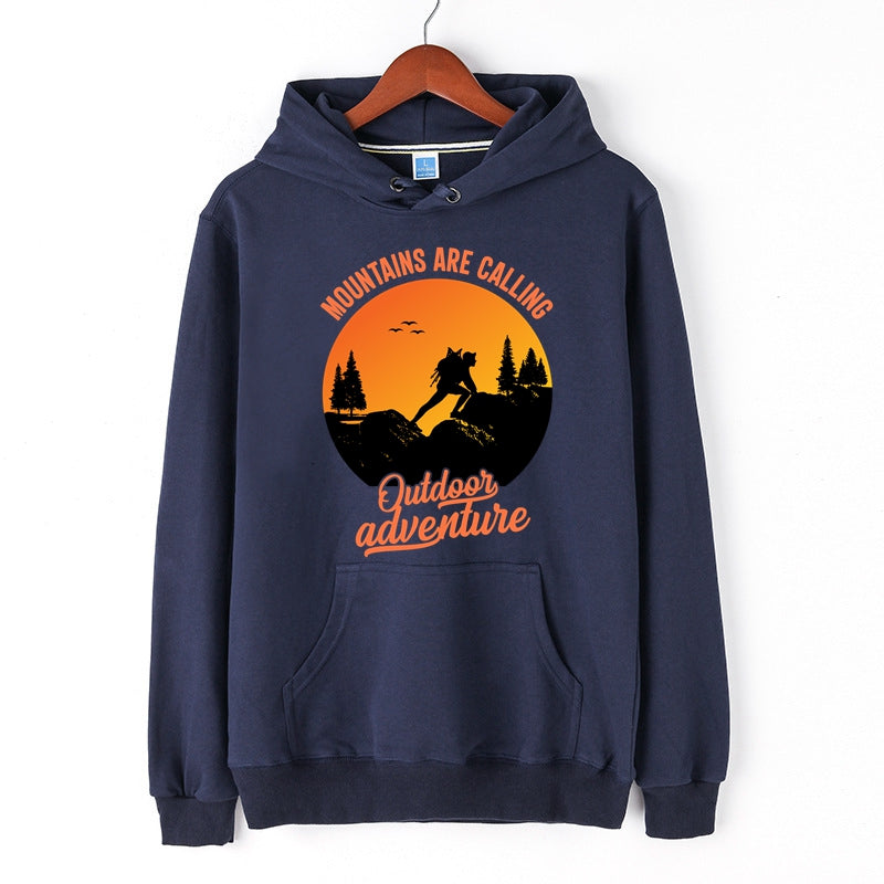 Mountains Are Calling Outdoor Adventure Hoodie for Men Adventure Pullover