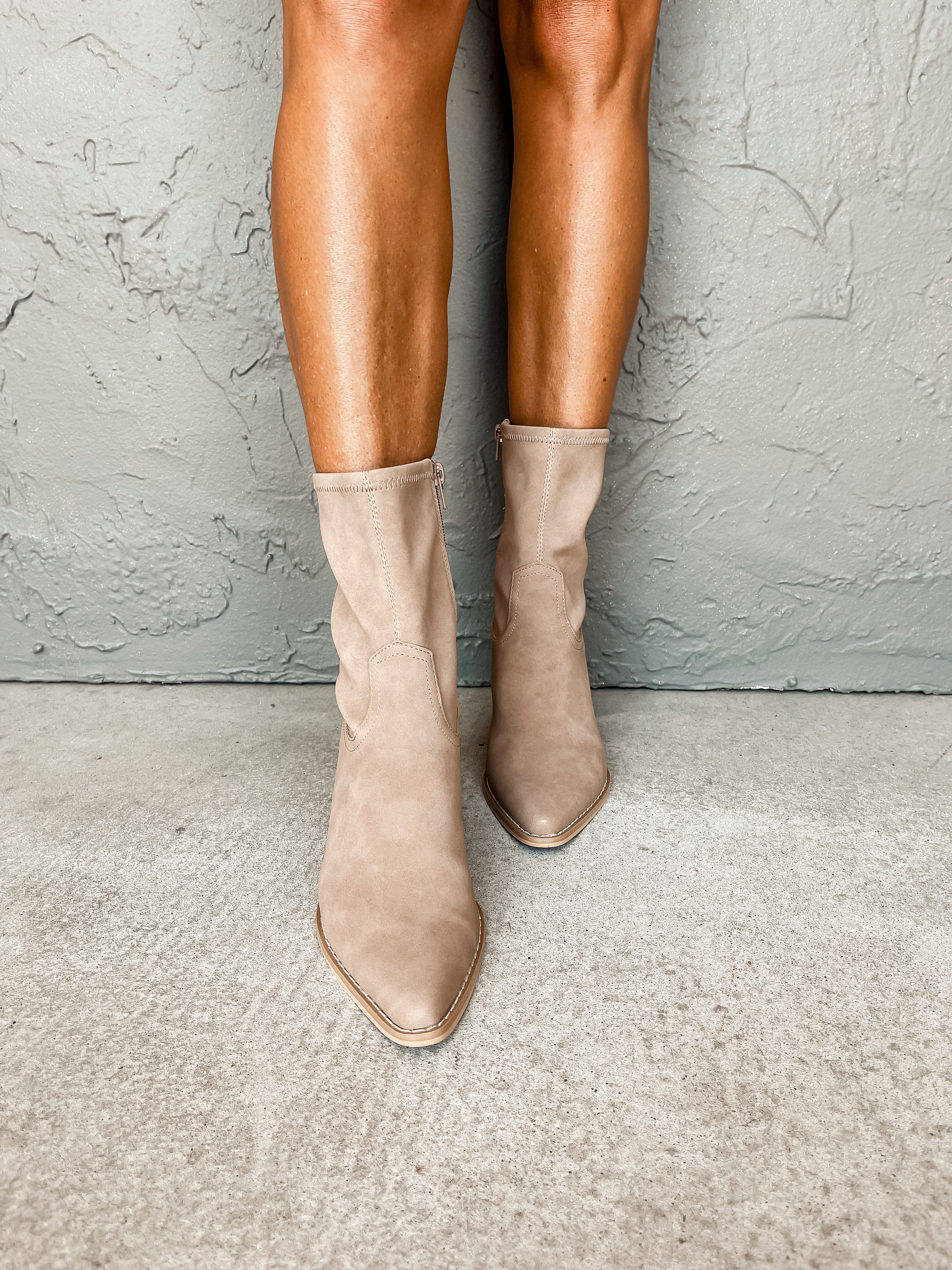 Vienna Sleek Ankle Bootie-Cedar Wood