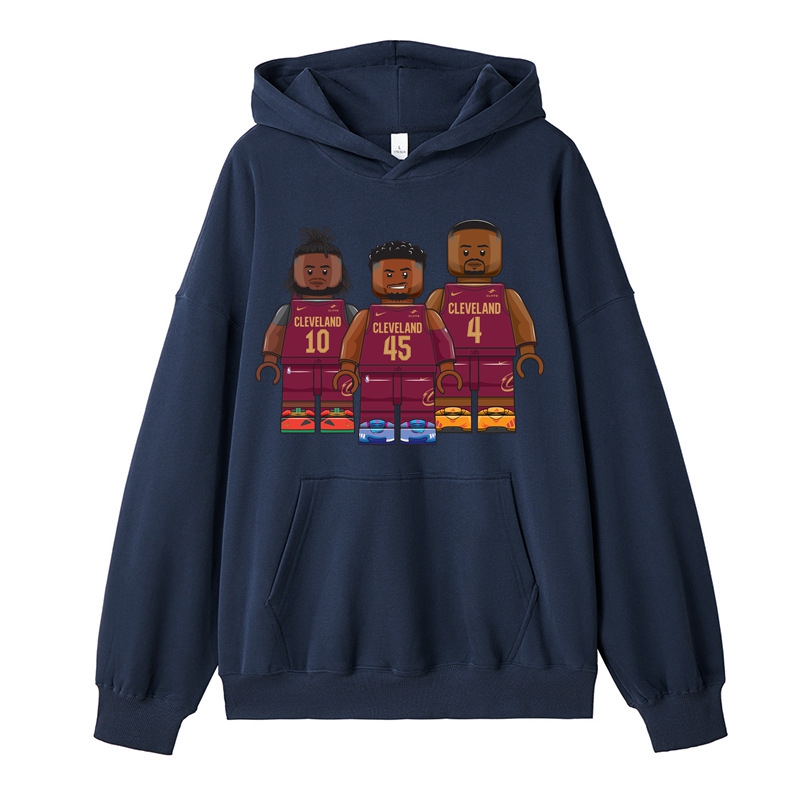 Cleveland Basketball Hoodie Men's Professional Basketball Team Hoodie Cotton Hoodie