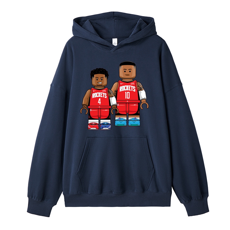 Houston Basketball Hoodie Men's Professional Basketball Team Hoodie Cotton Hoodie