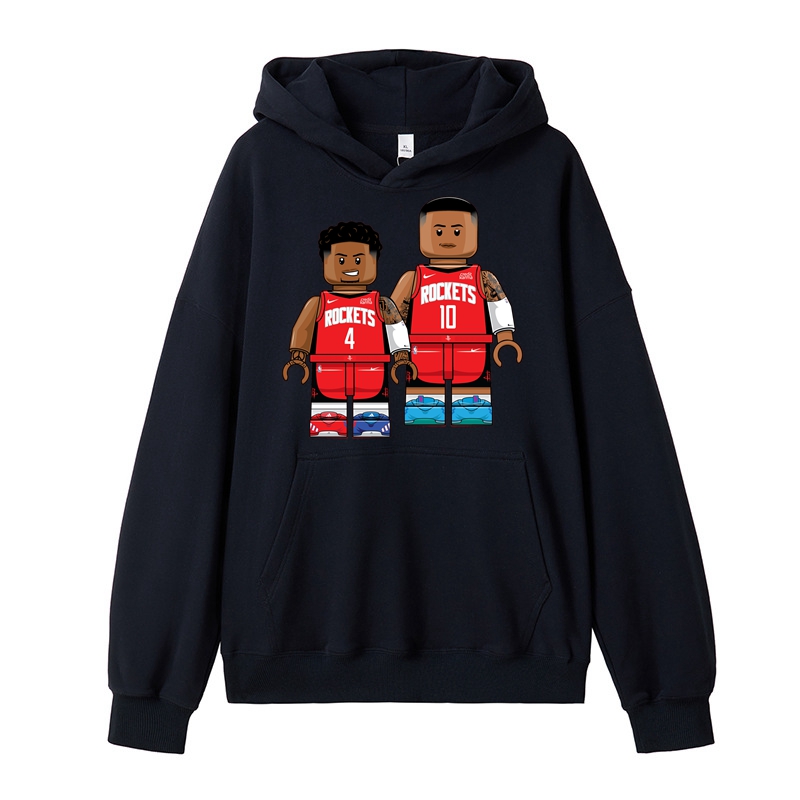 Houston Basketball Hoodie Men's Professional Basketball Team Hoodie Cotton Hoodie
