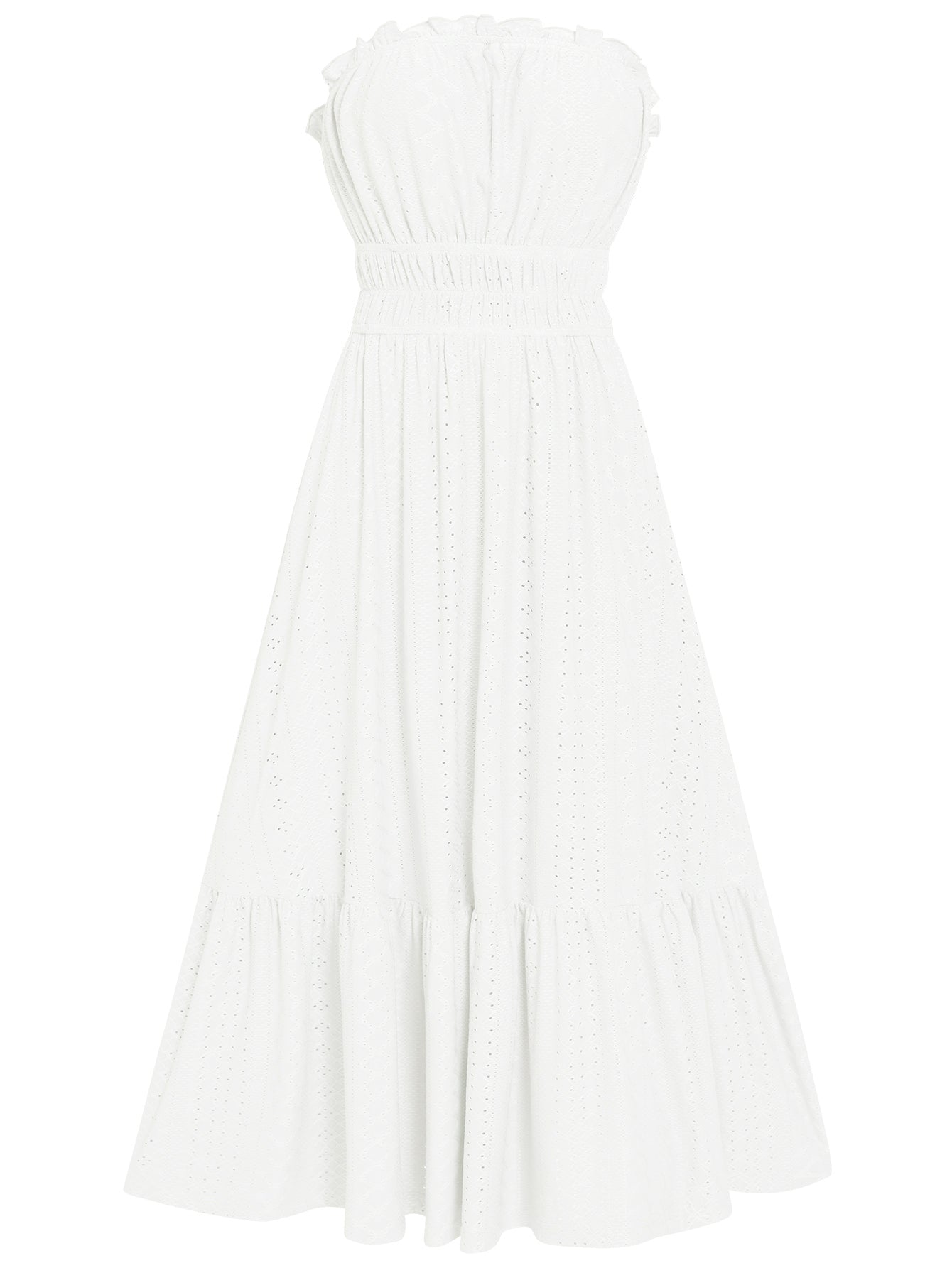 Women Tea Length Tube Dress Layered HEM