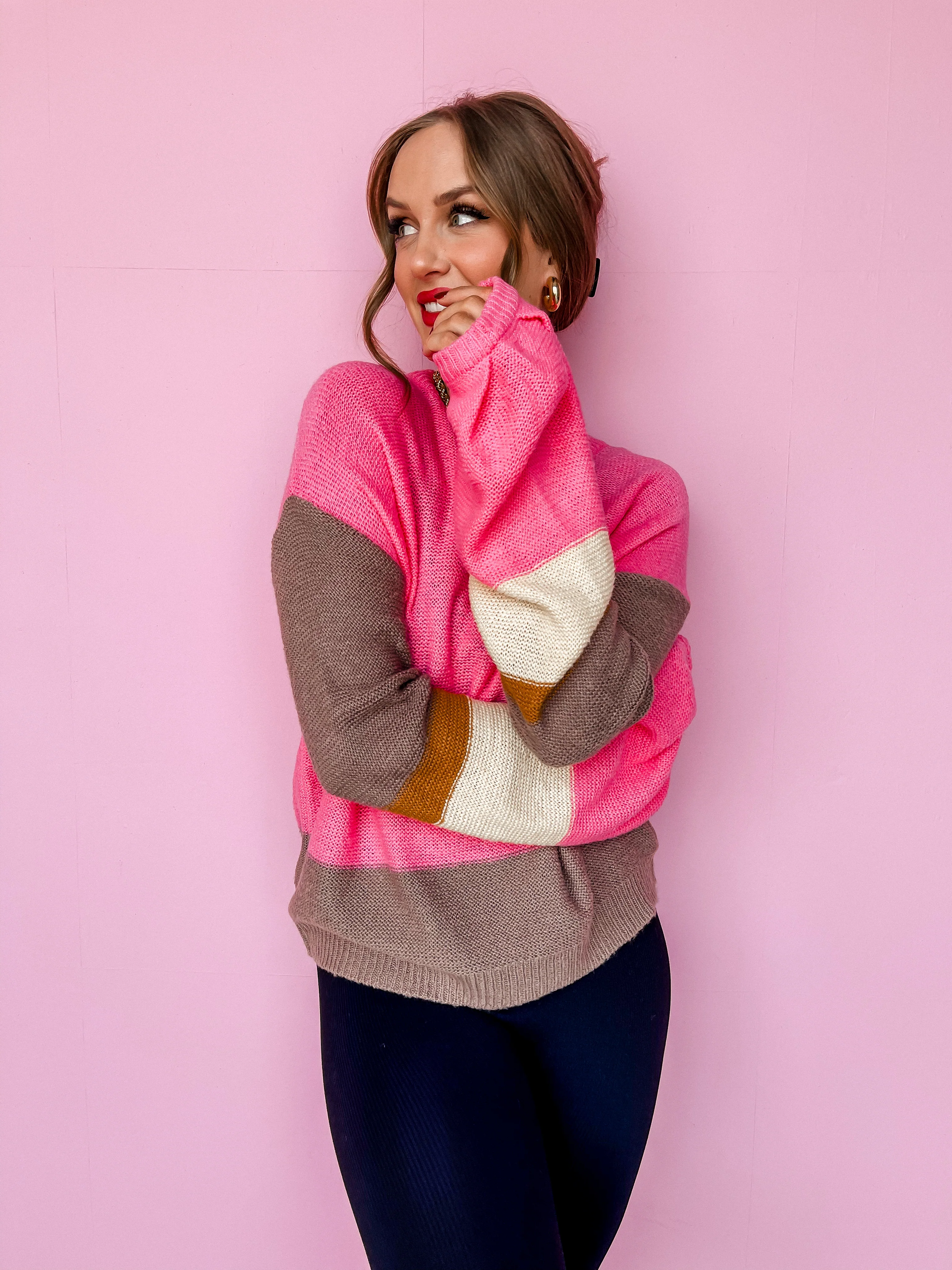 Gemma Color Block Sweater