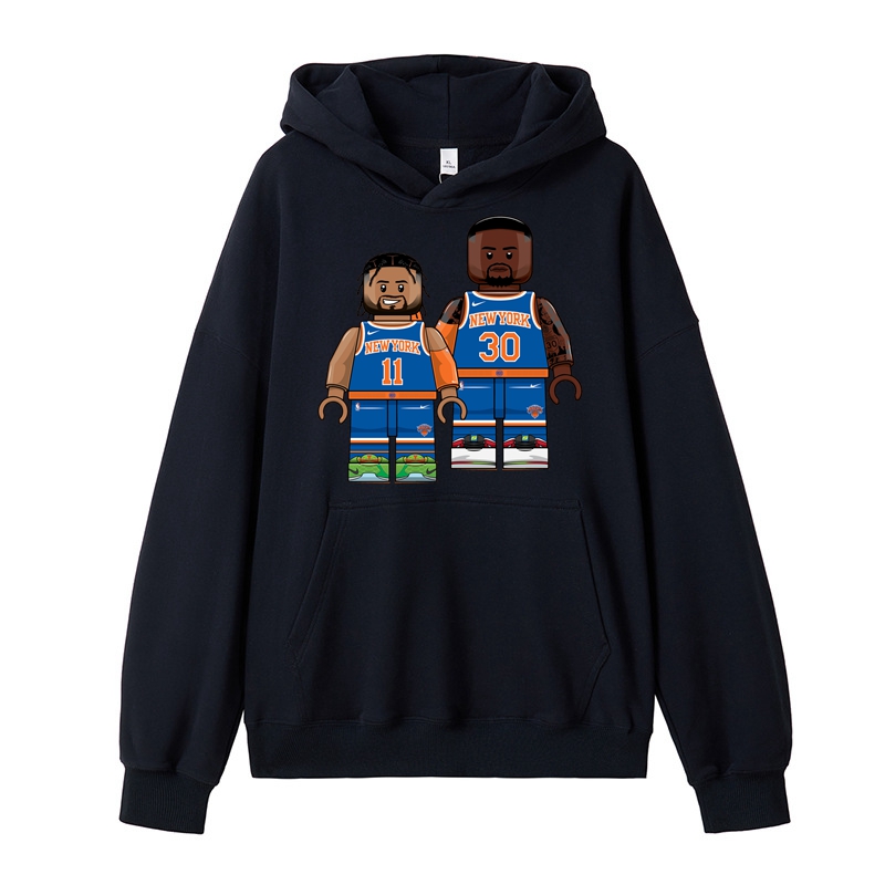 Men's Basketball Hoodie New York Basketball Team Cotton Made Regular Fit