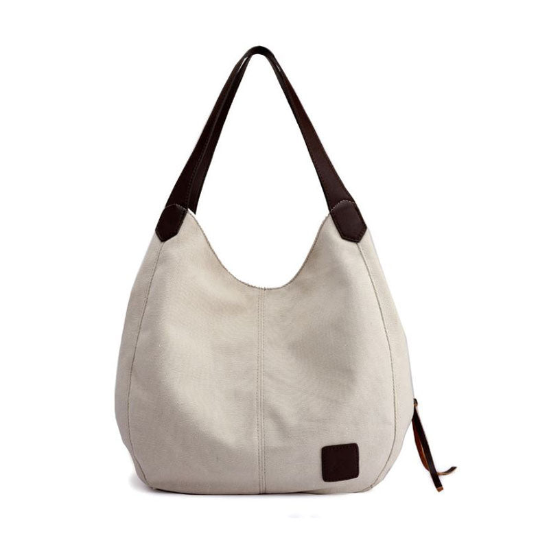 Canvas Hobo Bag Top Handle Handbag Travel Bag Shopping Bag for Women