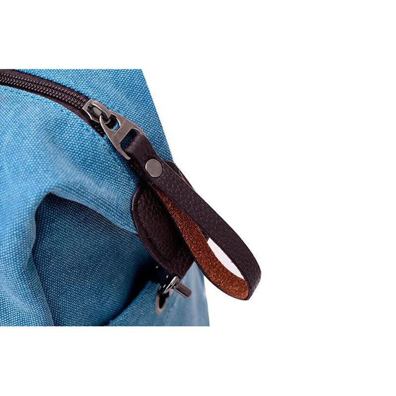 Unisex Canvas Multiple-pockets Shoulder Bag Handbags Travel Totes Purses