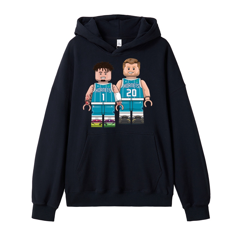 Charlotte Basketball Hoodie Men's Professional Basketball Team Hoodie Cotton Hoodie