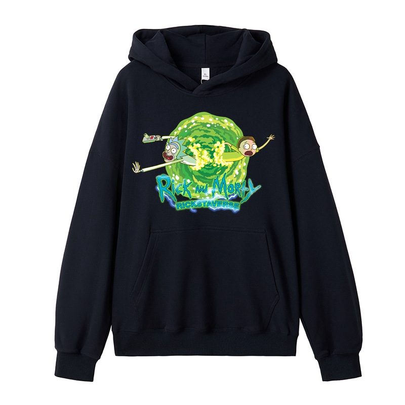 Rick and Morty Hoodie Cotton Made Regular Fit Kangaroo Pouch Pocket