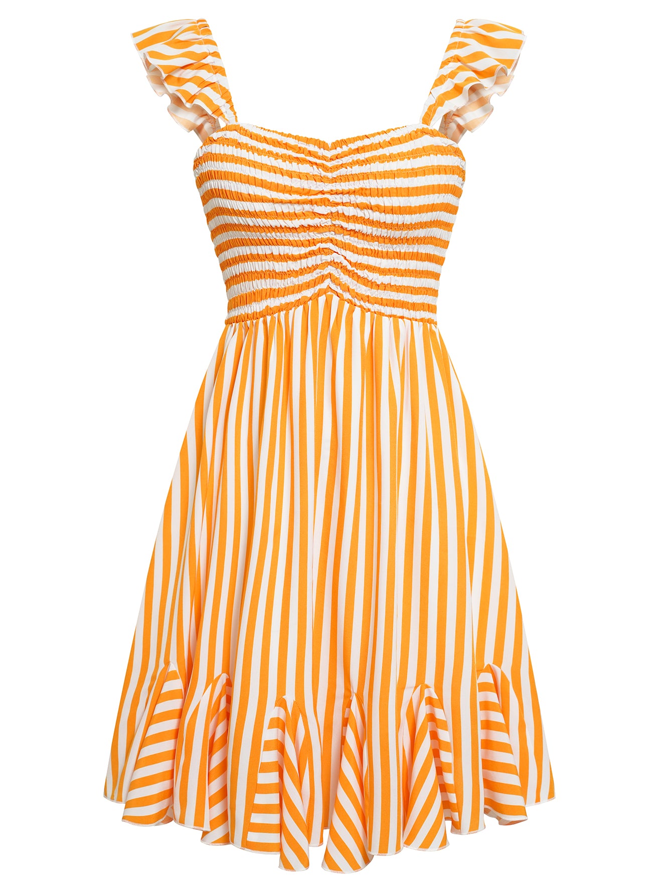 Women Off Shoulder Puff Mini Striped Dress Backless Party Skirt