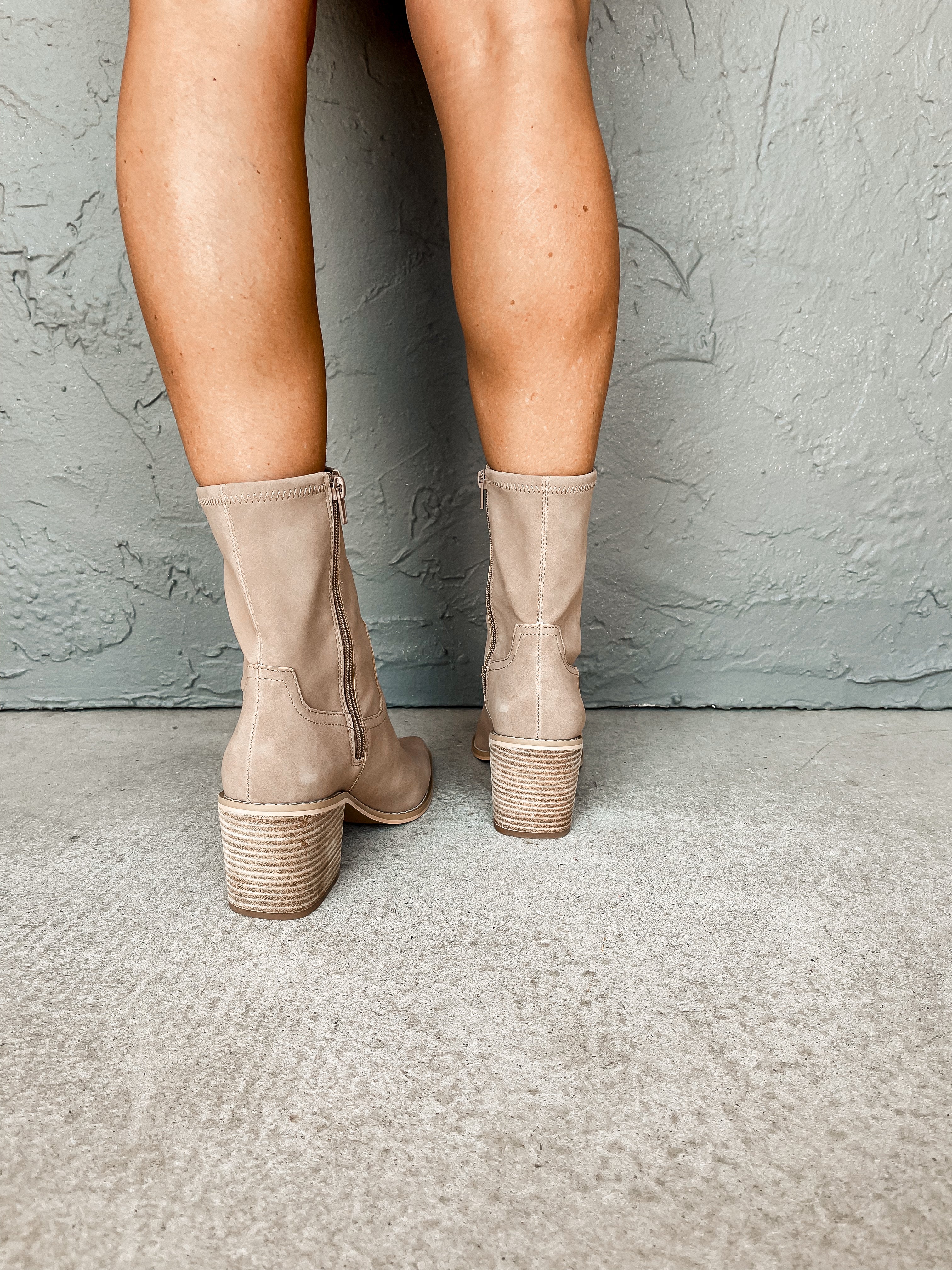 Vienna Sleek Ankle Bootie-Cedar Wood