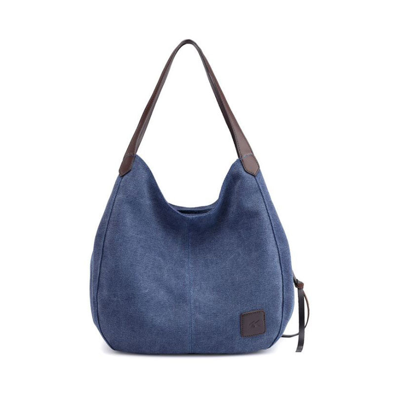 Canvas Hobo Bag Top Handle Handbag Travel Bag Shopping Bag for Women